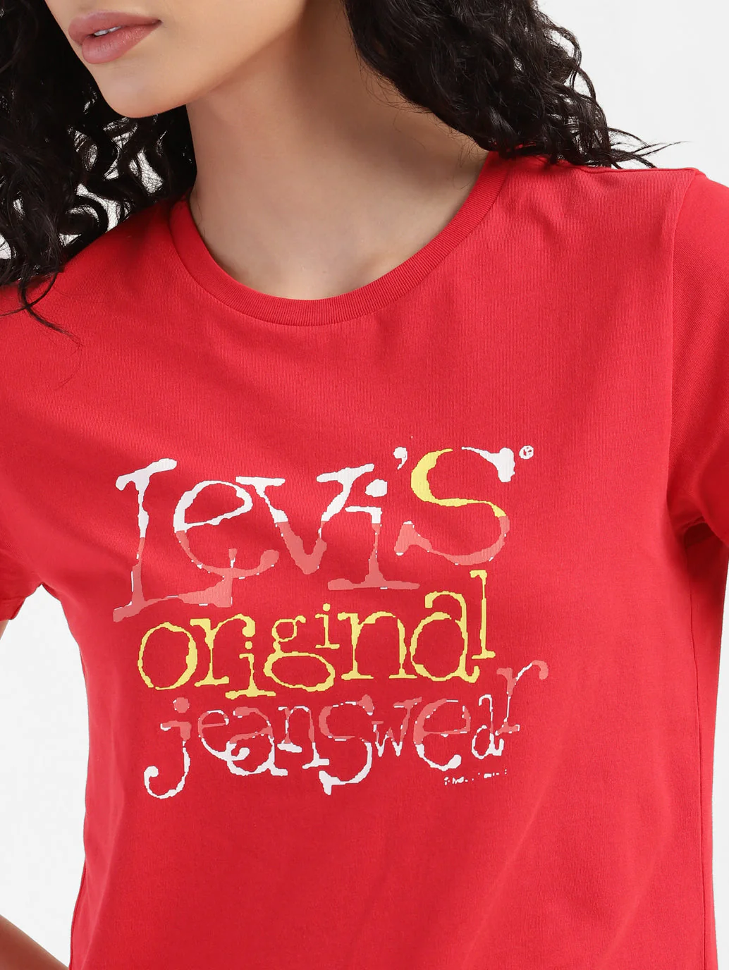 Women's Brand Logo Round Neck T-shirt - Image 6