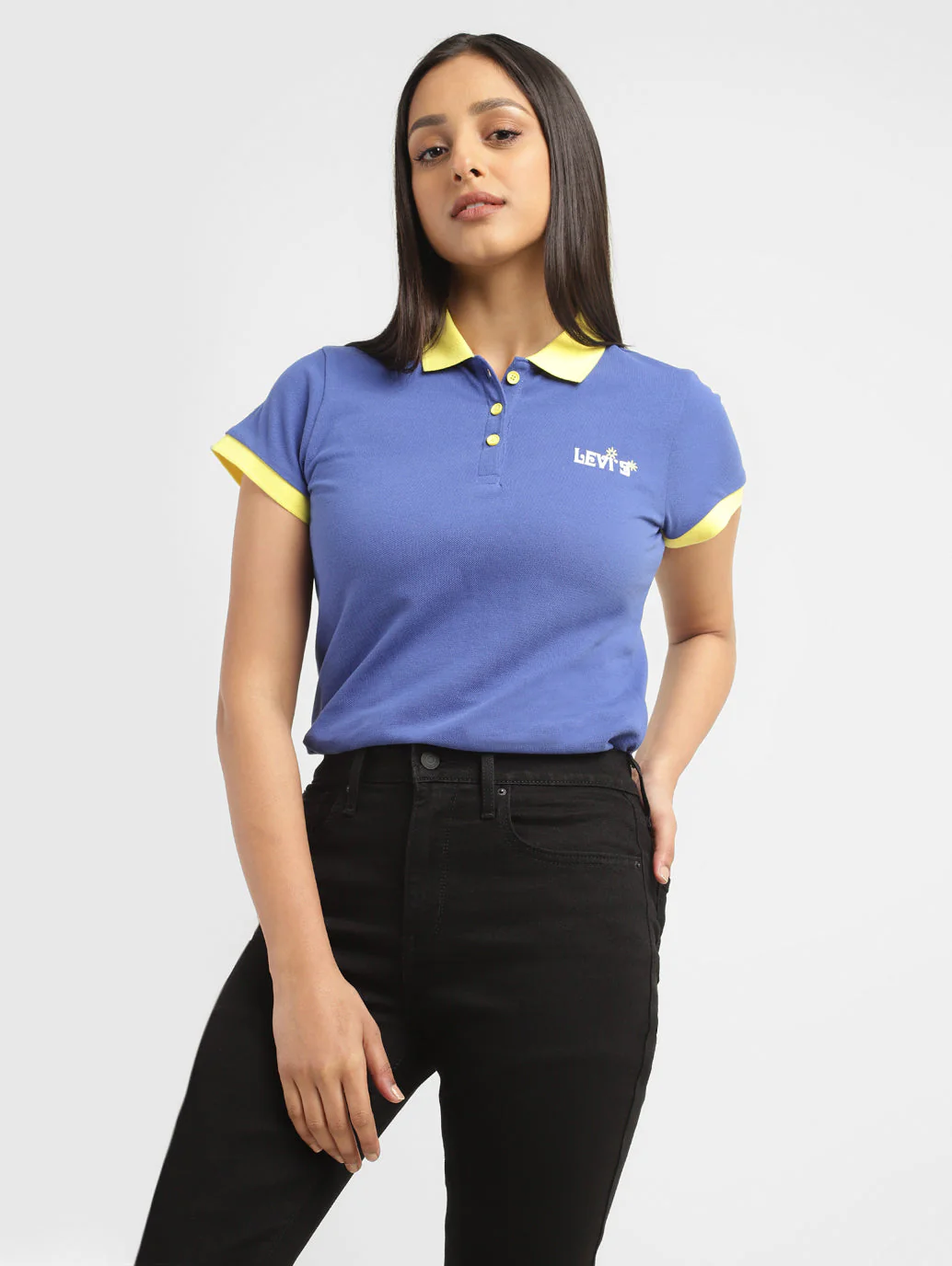 Women's Solid Polo T-shirt