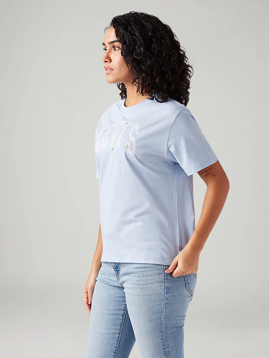Women's Logo Printed Relaxed Fit T-Shirt - Image 5