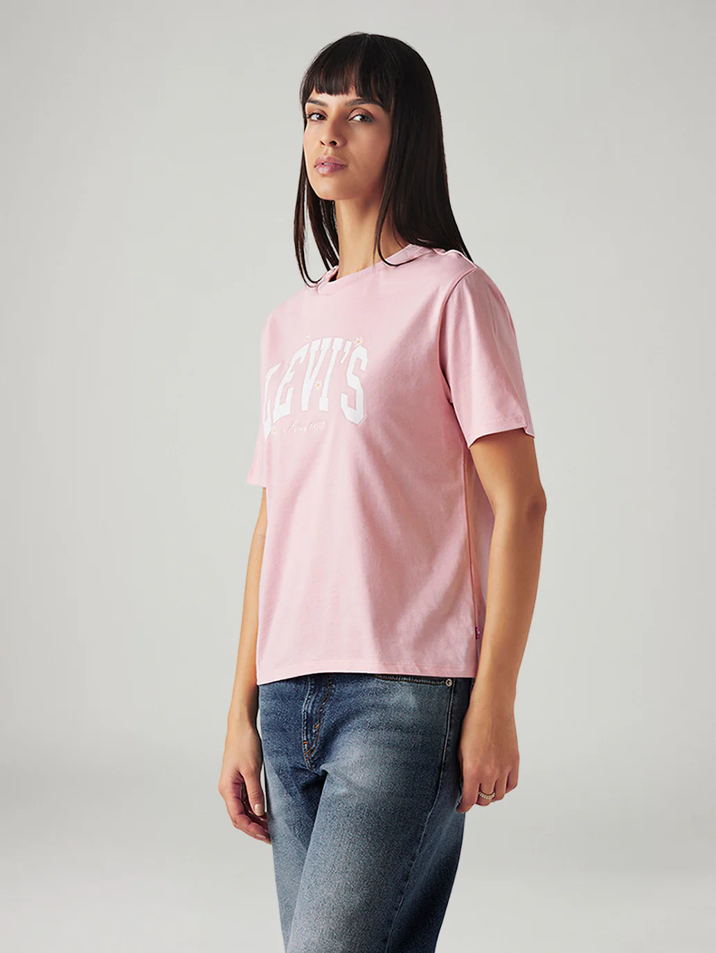 Women's Logo Printed Relaxed Fit T-Shirt - Image 5