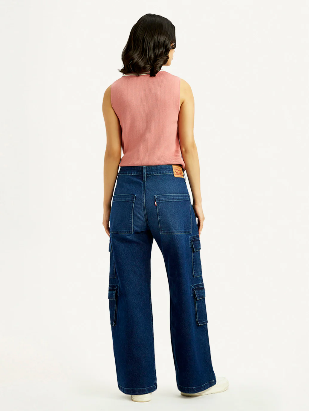 Women's 94 Dark Indigo Baggy Fit Mid Rise Jeans - Image 5