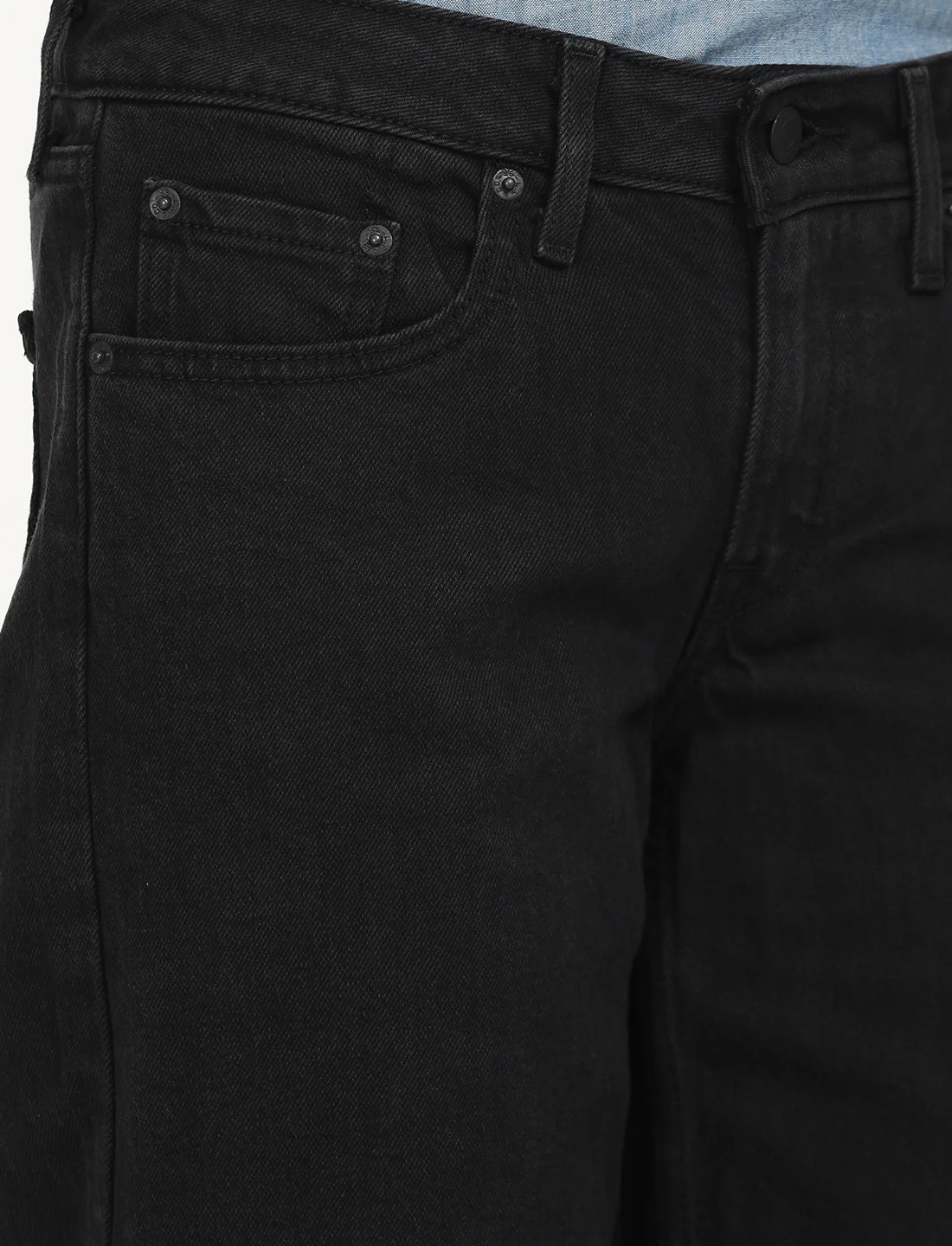 Women's Black Loose Fit Low Rise Jeans - Image 6