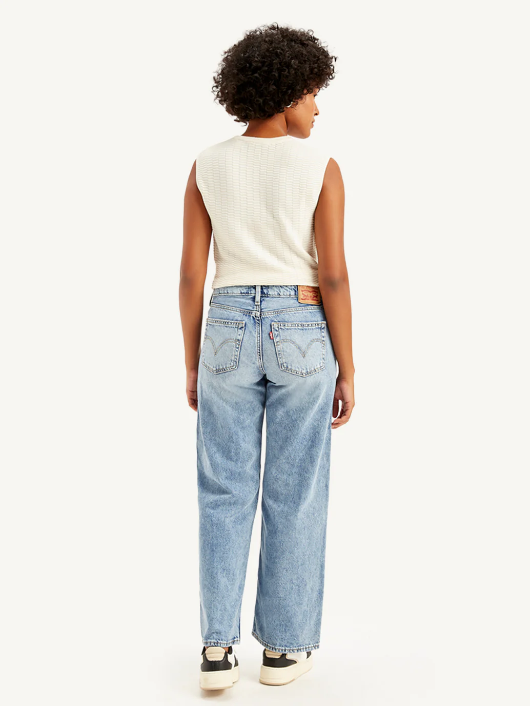 Women's Light Blue Loose Fit Low Rise Jeans - Image 3