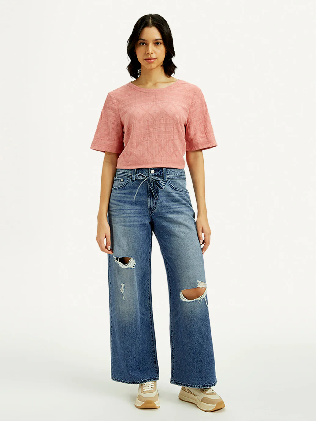 Women's Med Indigo XL Straight Fit Mid Rise Jeans - Image 6
