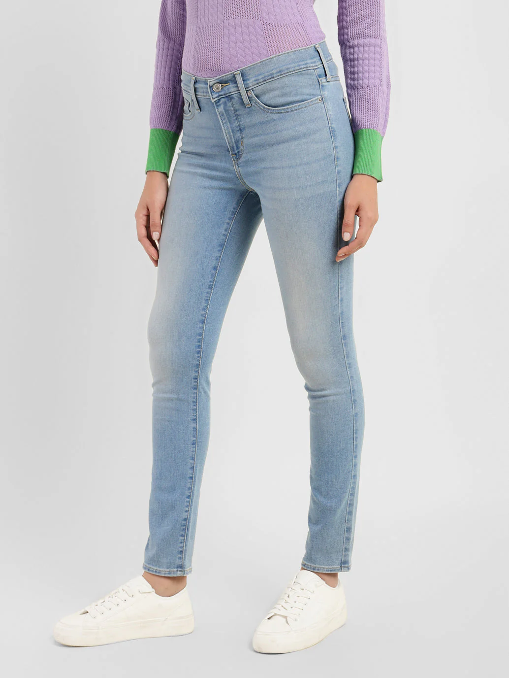 Women's 311 Blue Skinny Fit Mid Rise Jeans - Image 4