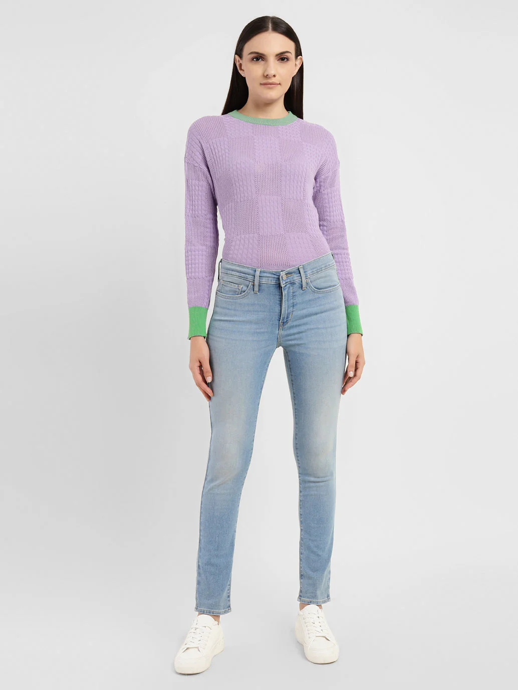 Women's 311 Blue Skinny Fit Mid Rise Jeans - Image 7