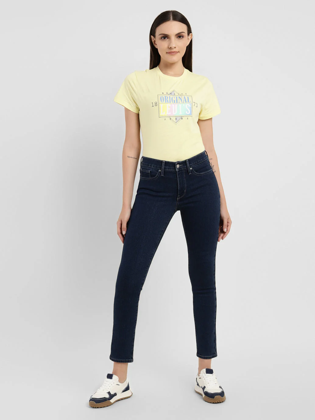 Women's 311 Blue Skinny Fit Mid Rise Jeans - Image 2