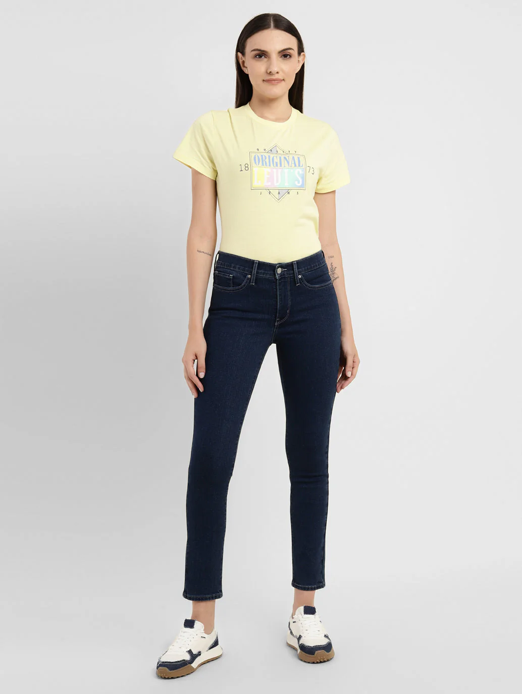 Women's 311 Blue Skinny Fit Mid Rise Jeans - Image 7