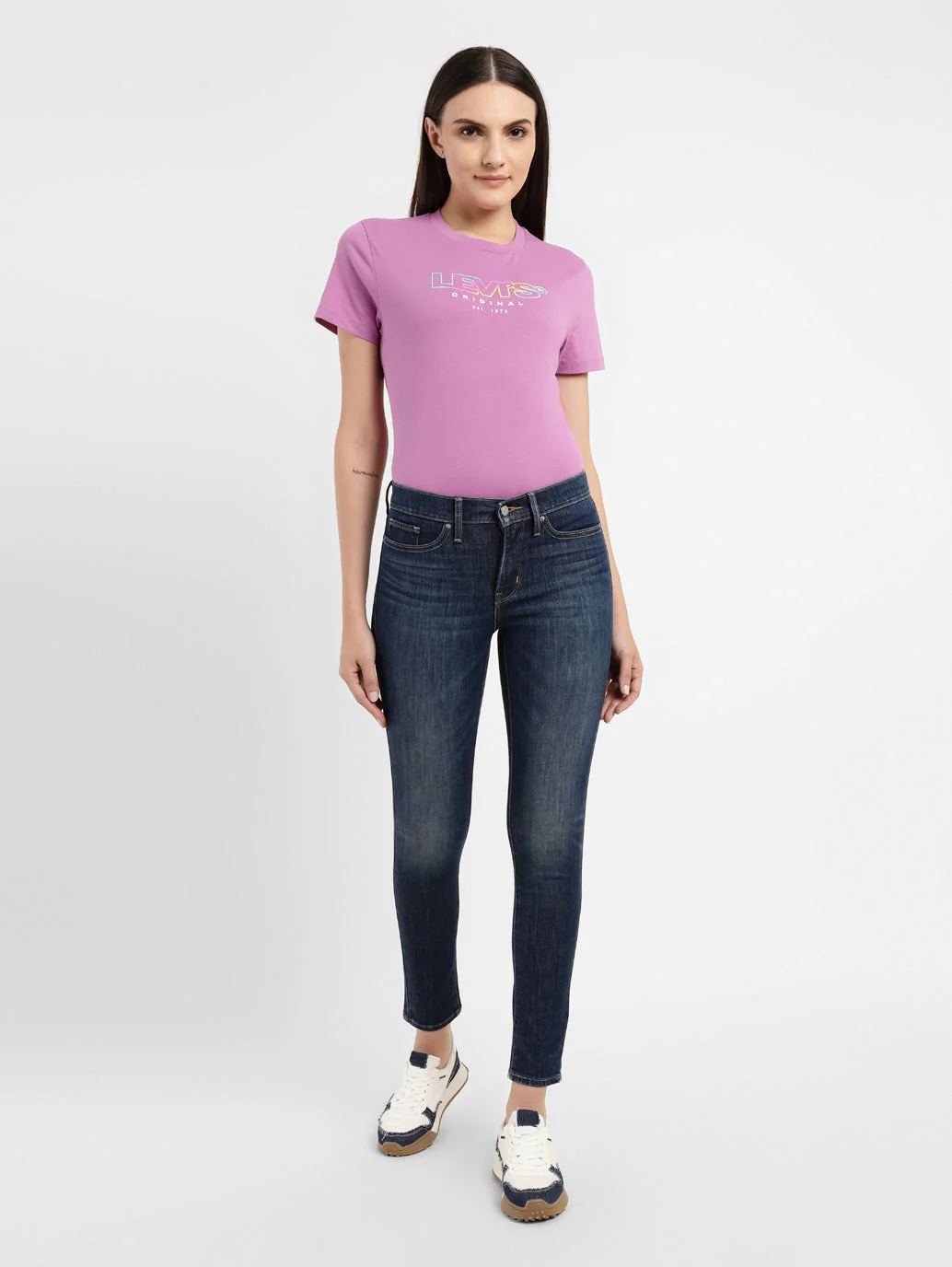 Women's 311 Blue Skinny Fit Mid Rise Jeans - Image 2