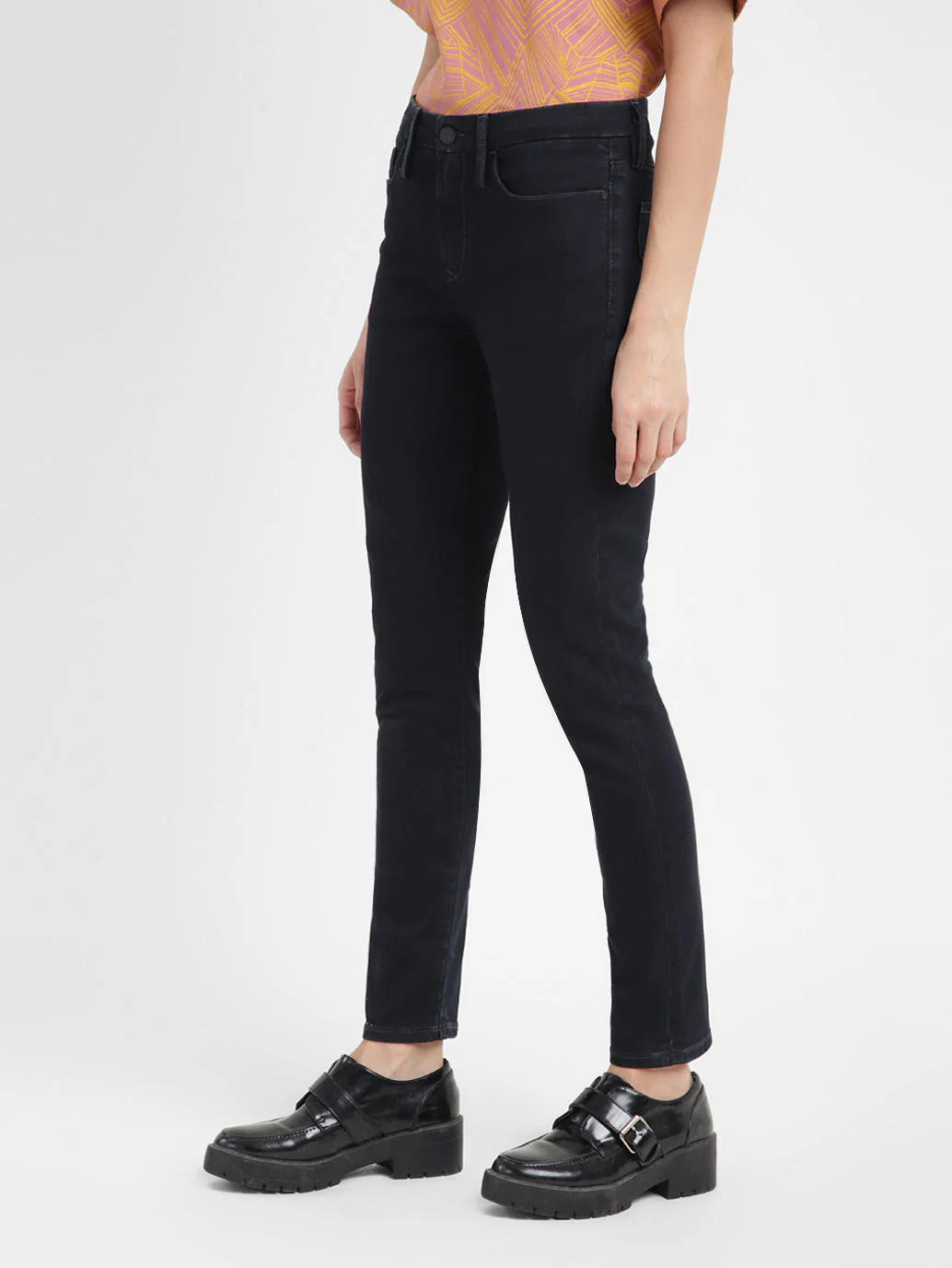 Women's 311 Black Skinny Fit Mid Rise Jeans - Image 4