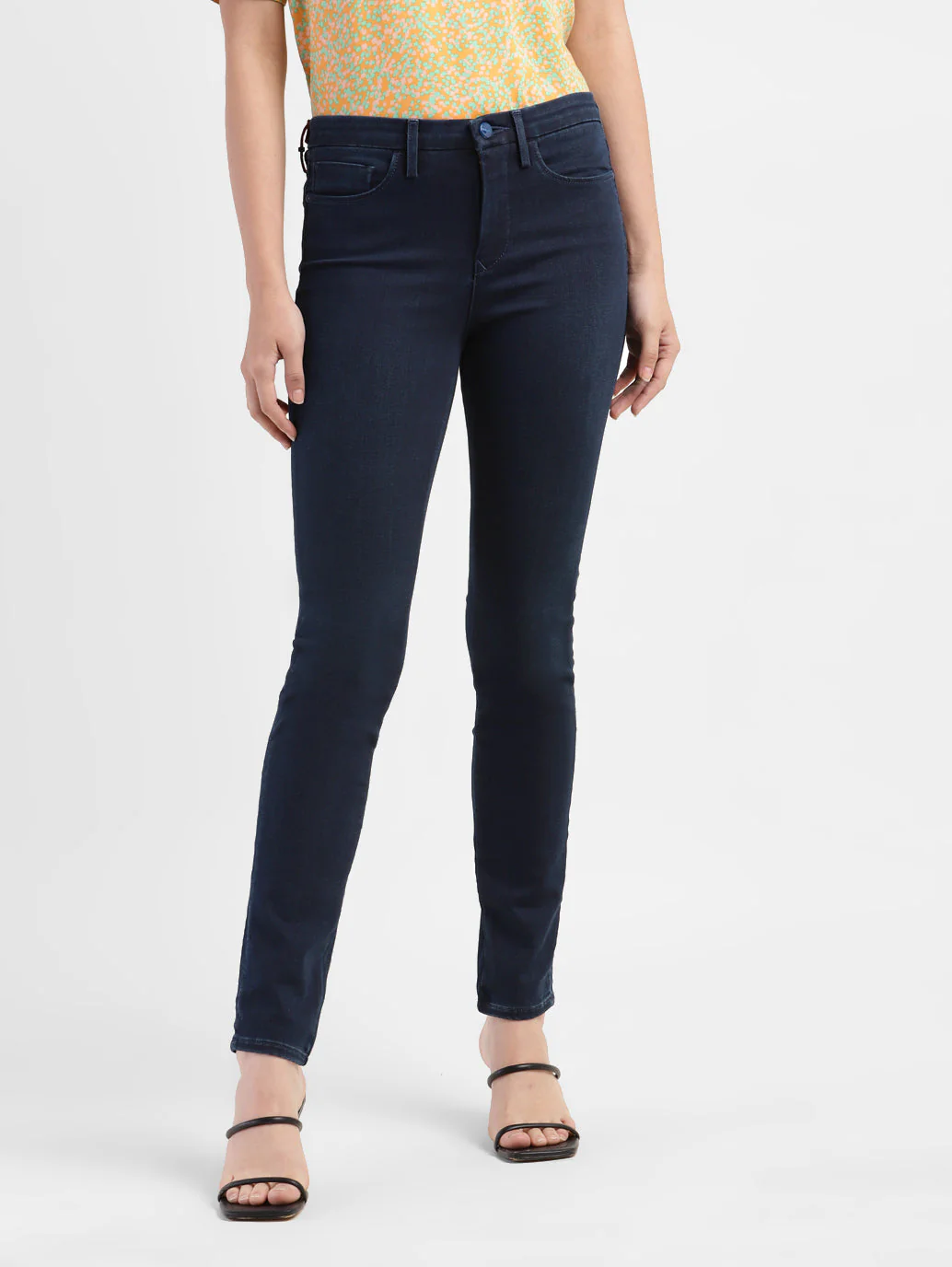 Women's 311 Navy Blue Skinny Fit Mid Rise Jeans - Image 2