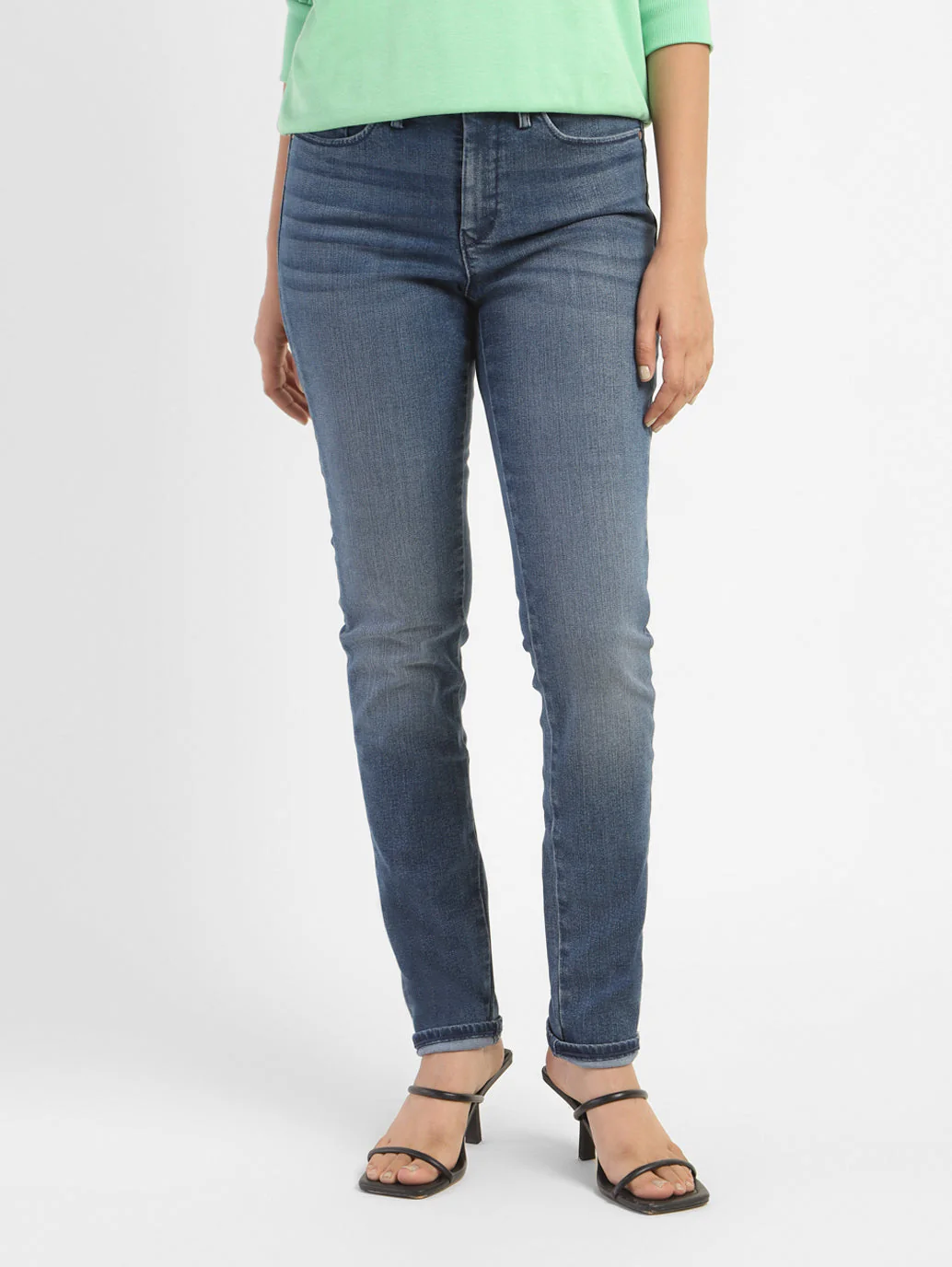 Women's 311 Blue Skinny Fit Mid Rise Jeans - Image 2