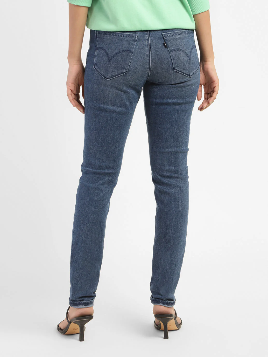 Women's 311 Blue Skinny Fit Mid Rise Jeans - Image 3
