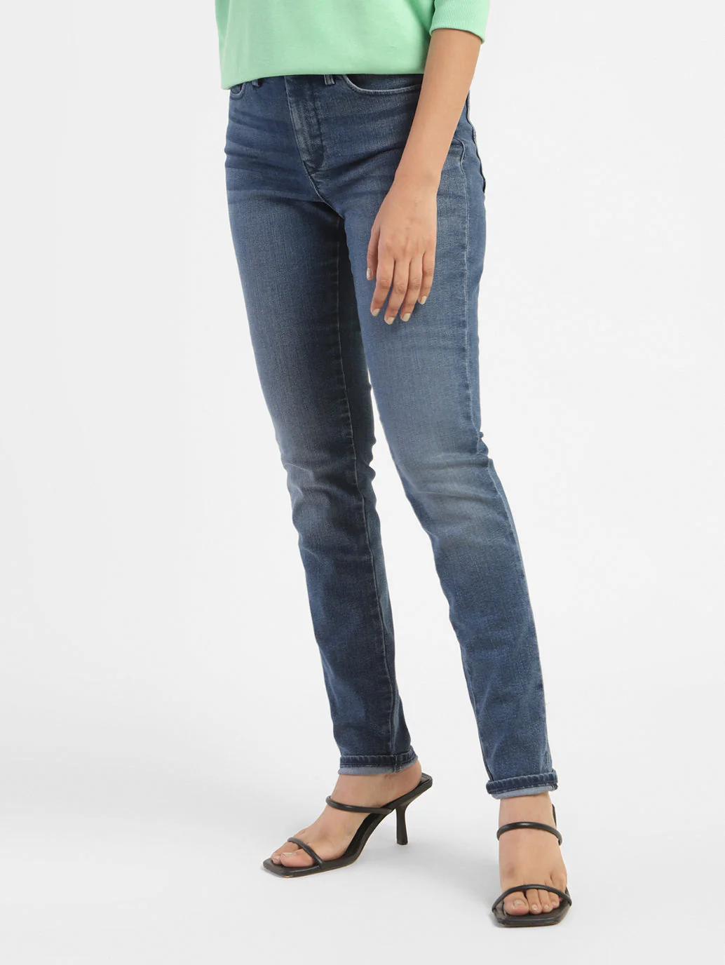 Women's 311 Blue Skinny Fit Mid Rise Jeans - Image 4