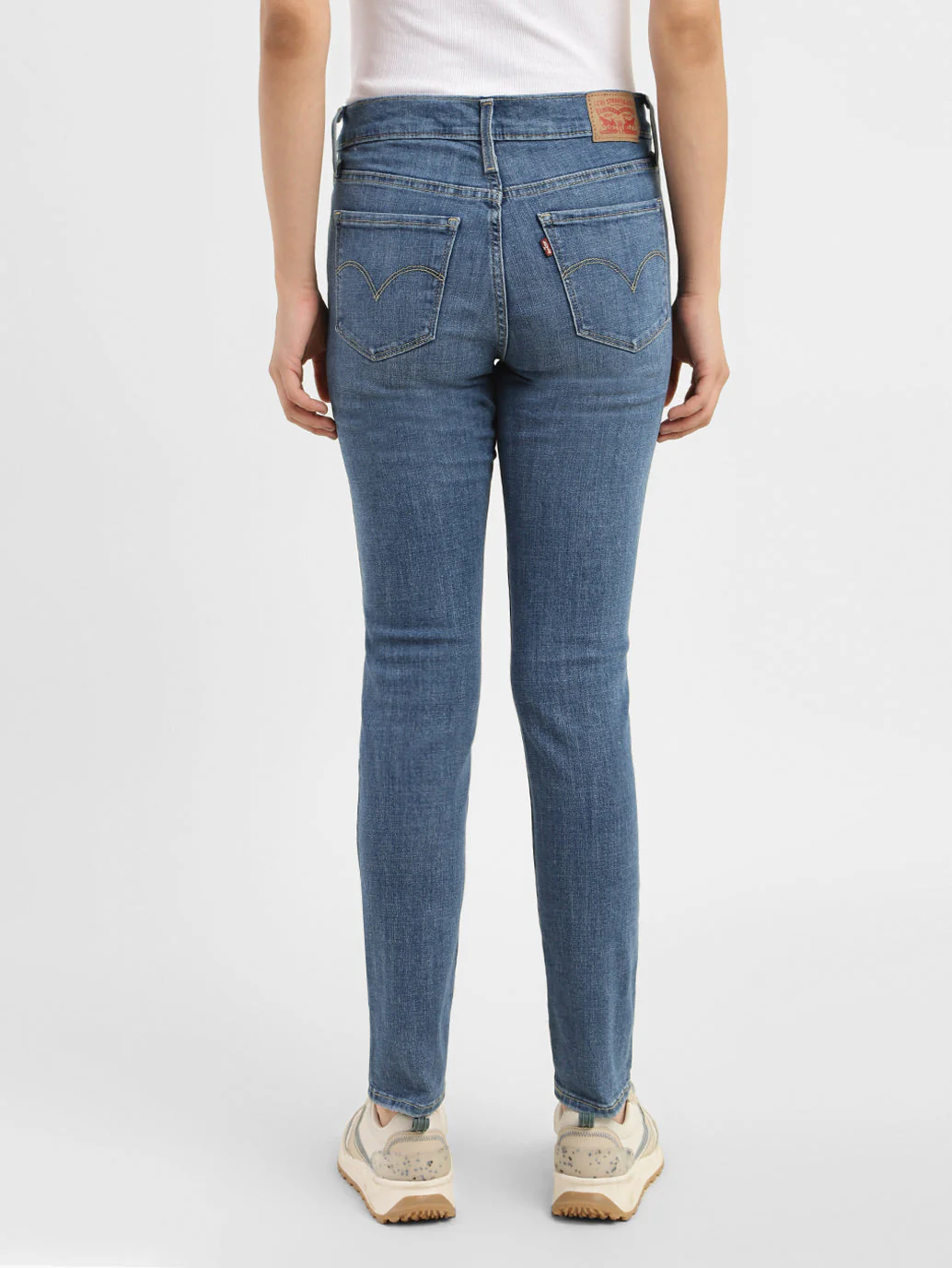 Women's 311 Blue Skinny Fit Mid Rise Jeans - Image 3