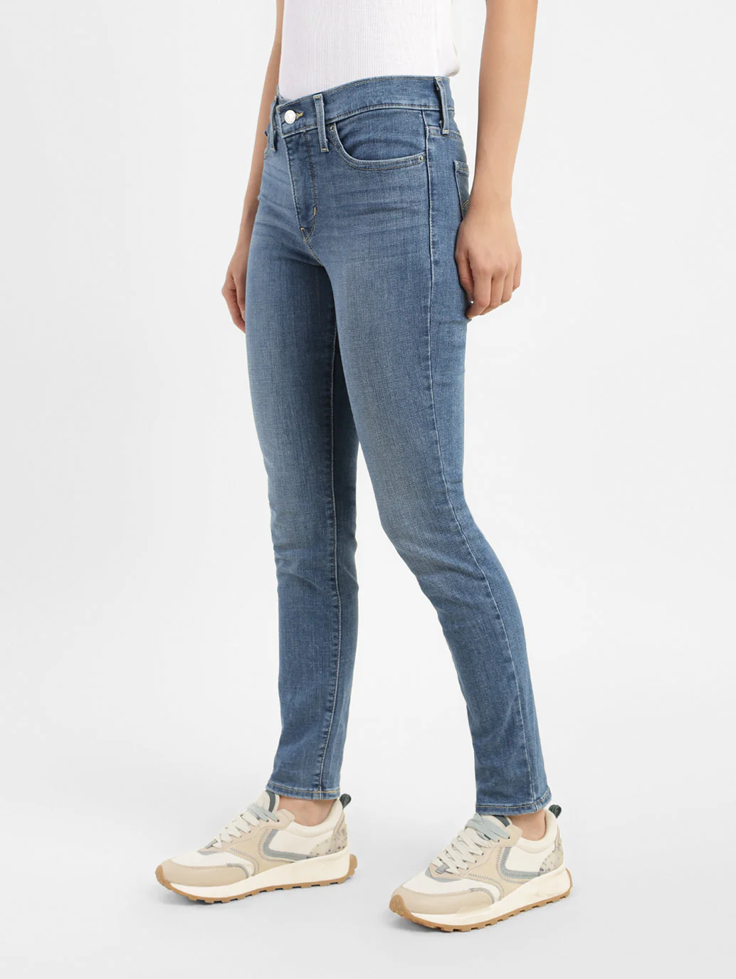 Women's 311 Blue Skinny Fit Mid Rise Jeans - Image 4