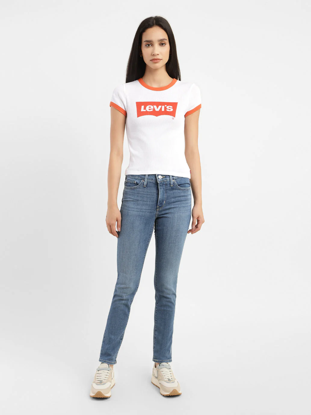 Women's 311 Blue Skinny Fit Mid Rise Jeans - Image 7