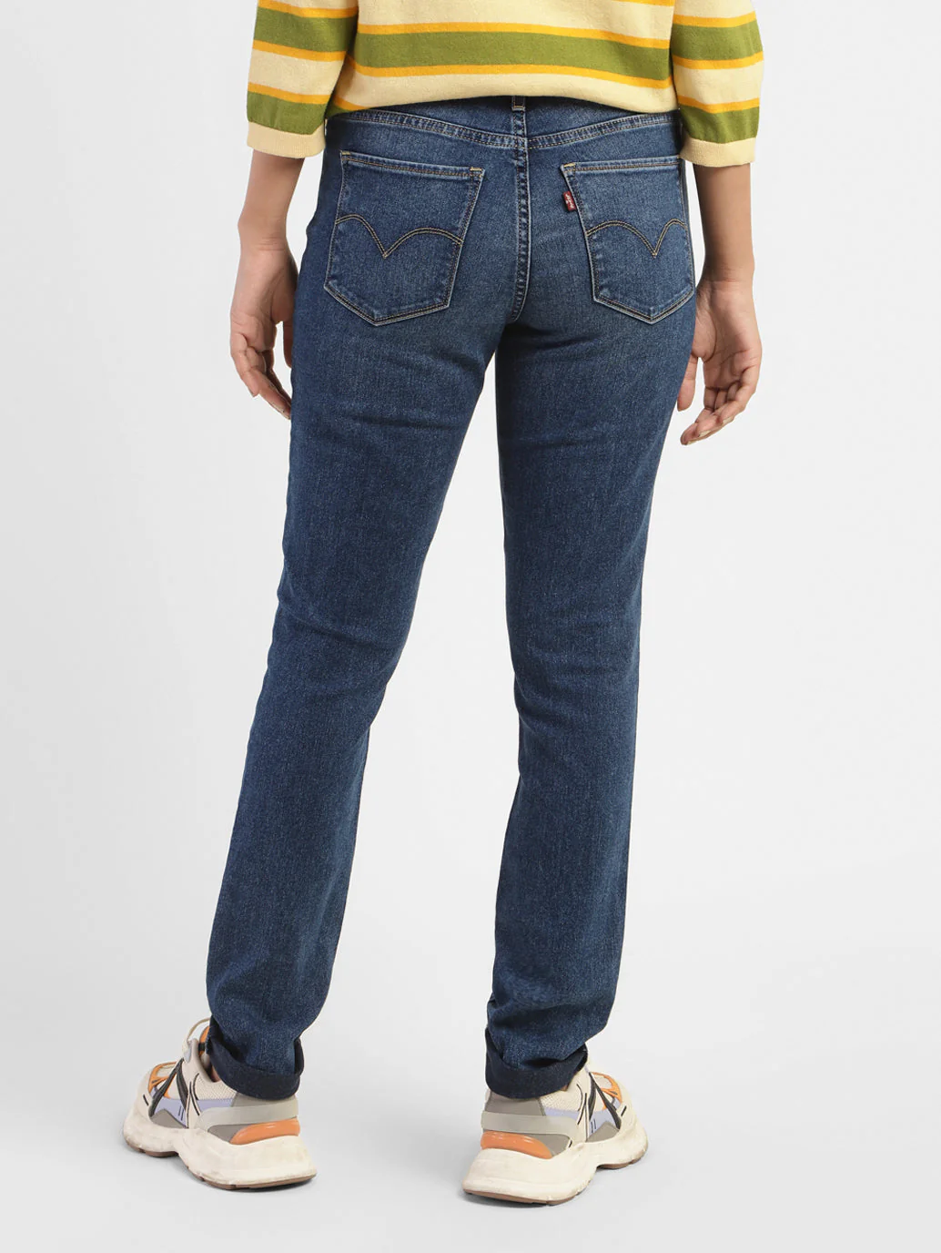 Women's 311 Blue Skinny Fit Mid Rise Jeans - Image 3