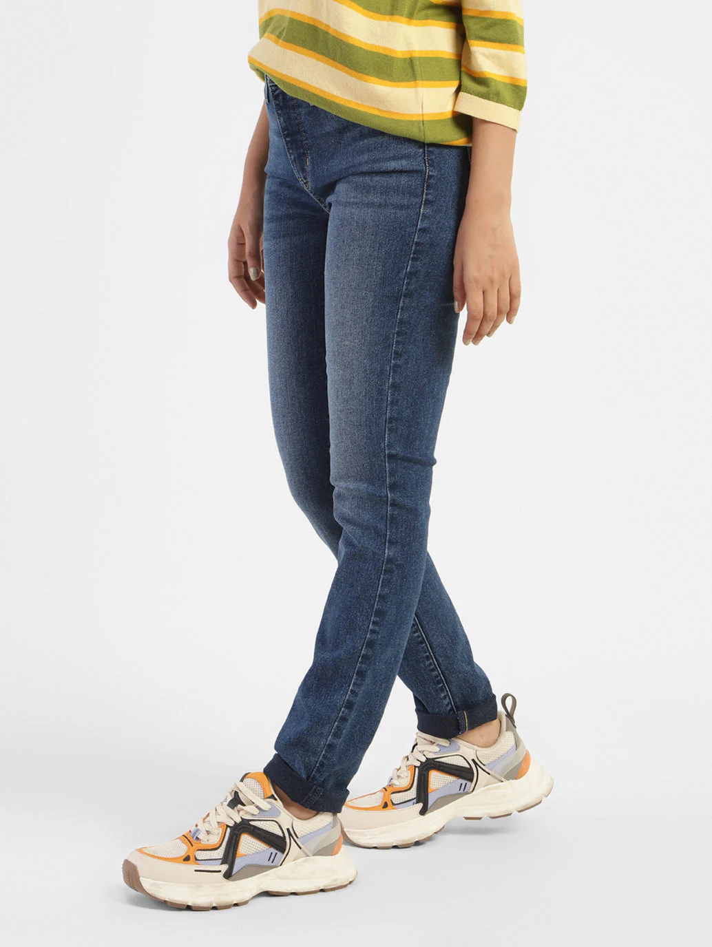 Women's 311 Blue Skinny Fit Mid Rise Jeans - Image 4