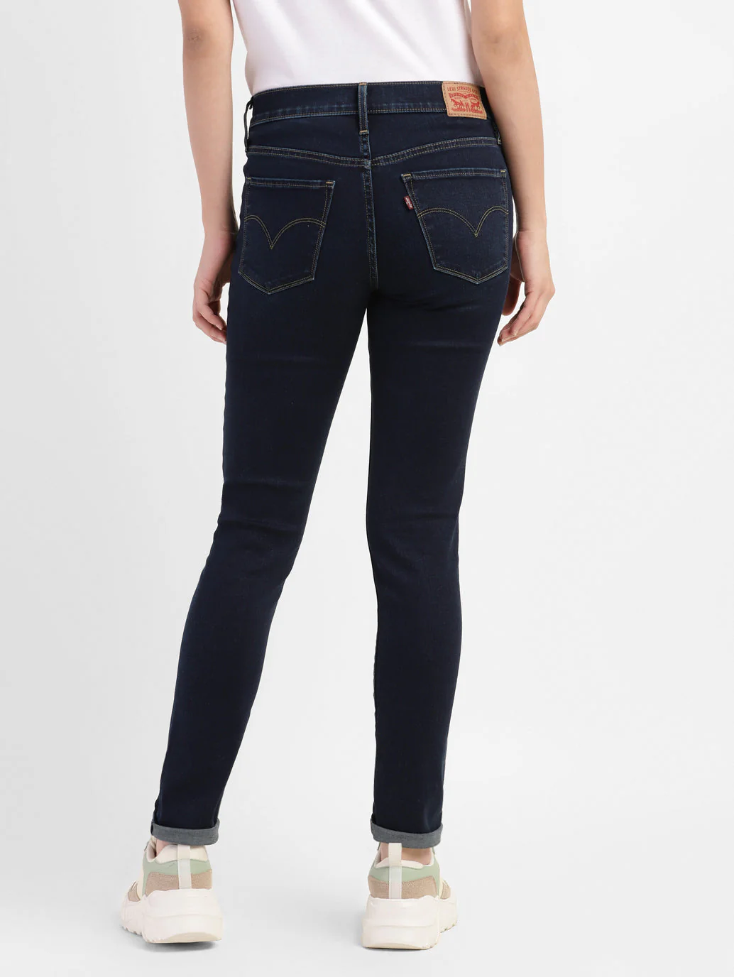 Women's 311 Blue Skinny Fit Mid Rise Jeans - Image 3