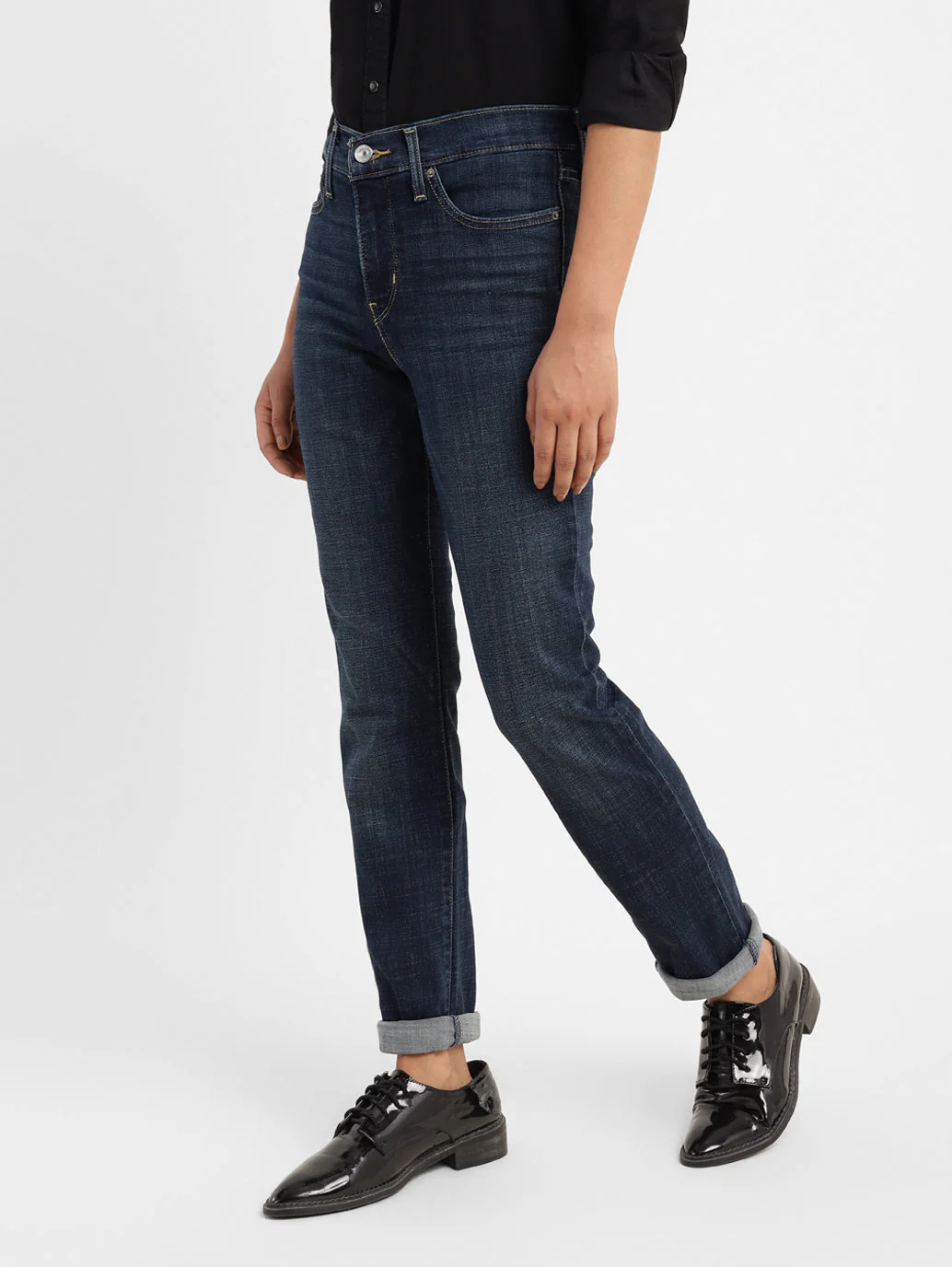 Women's 312 Blue Straight Fit Mid Rise Jeans - Image 4
