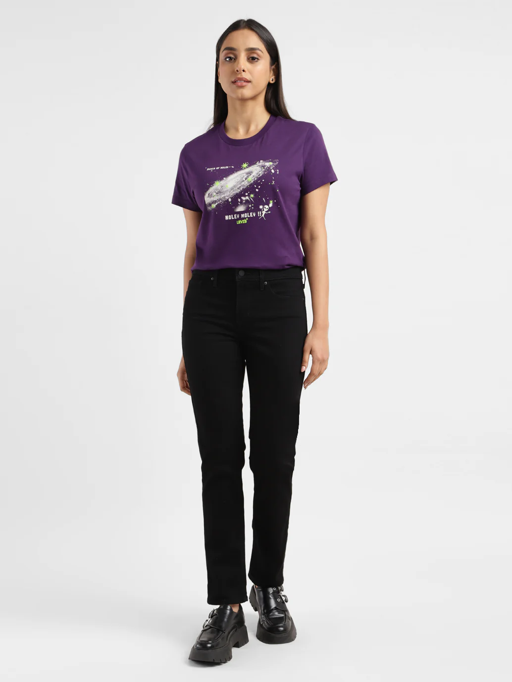 Women's 312 Black Straight Fit Mid Rise Jeans - Image 7
