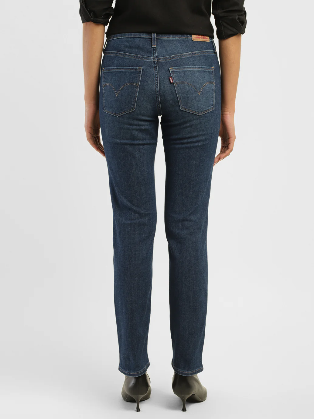 Women's 312 Blue Straight Fit Mid Rise Jeans - Image 3