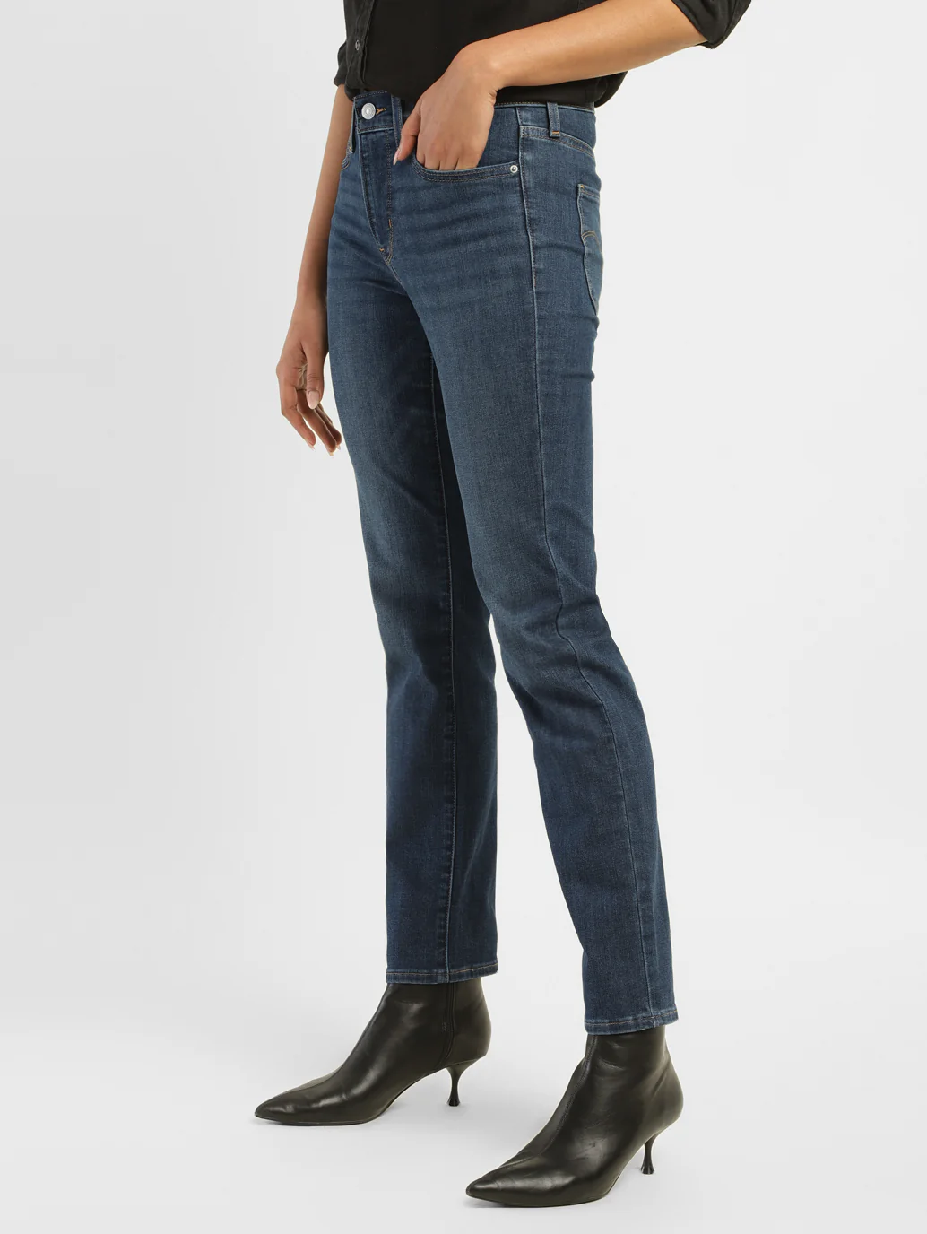Women's 312 Blue Straight Fit Mid Rise Jeans - Image 4
