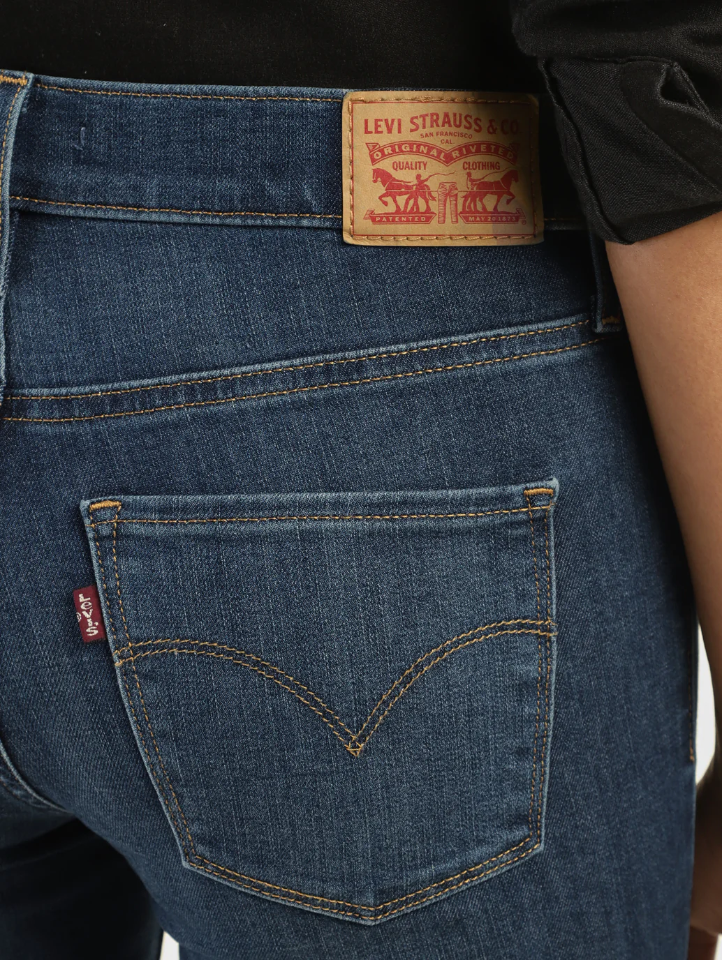 Women's 312 Blue Straight Fit Mid Rise Jeans - Image 9