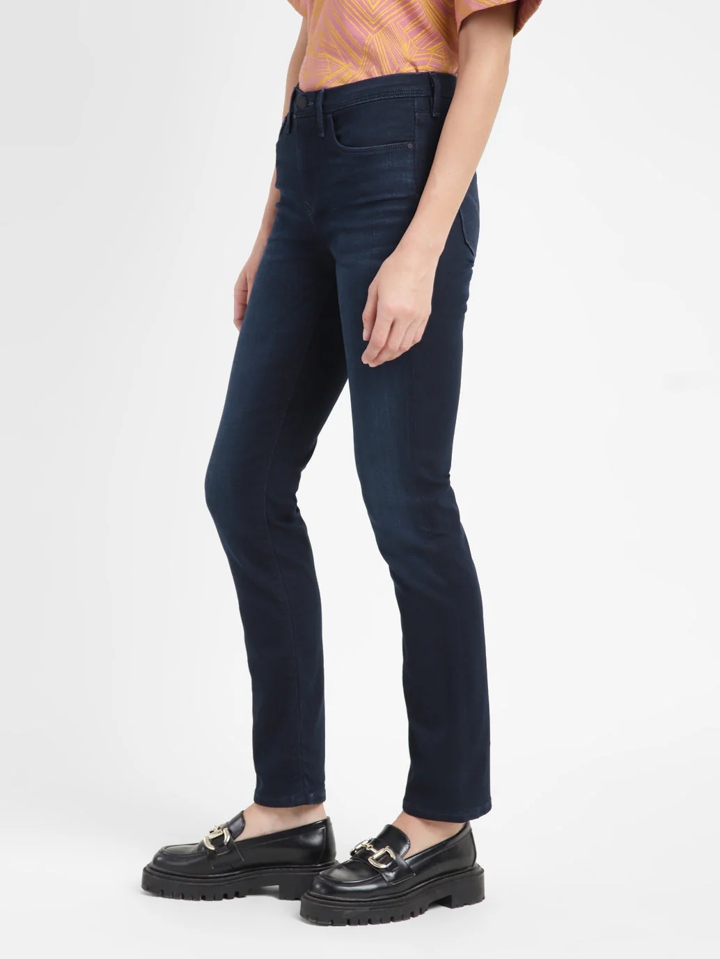 Women's 312 Blue Straight Fit Mid Rise Jeans - Image 4