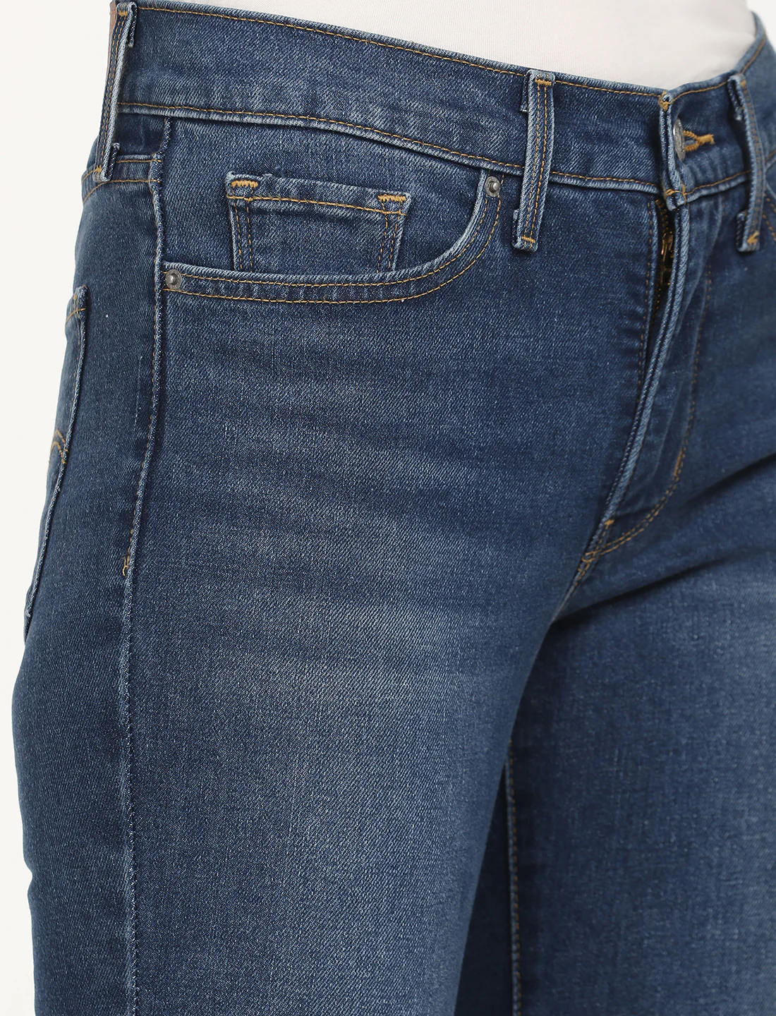 Women's 312 Blue Straight Fit Mid Rise Jeans - Image 6