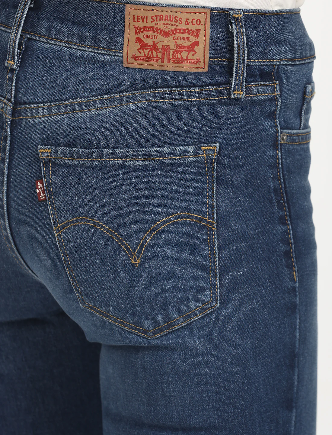 Women's 312 Blue Straight Fit Mid Rise Jeans - Image 7