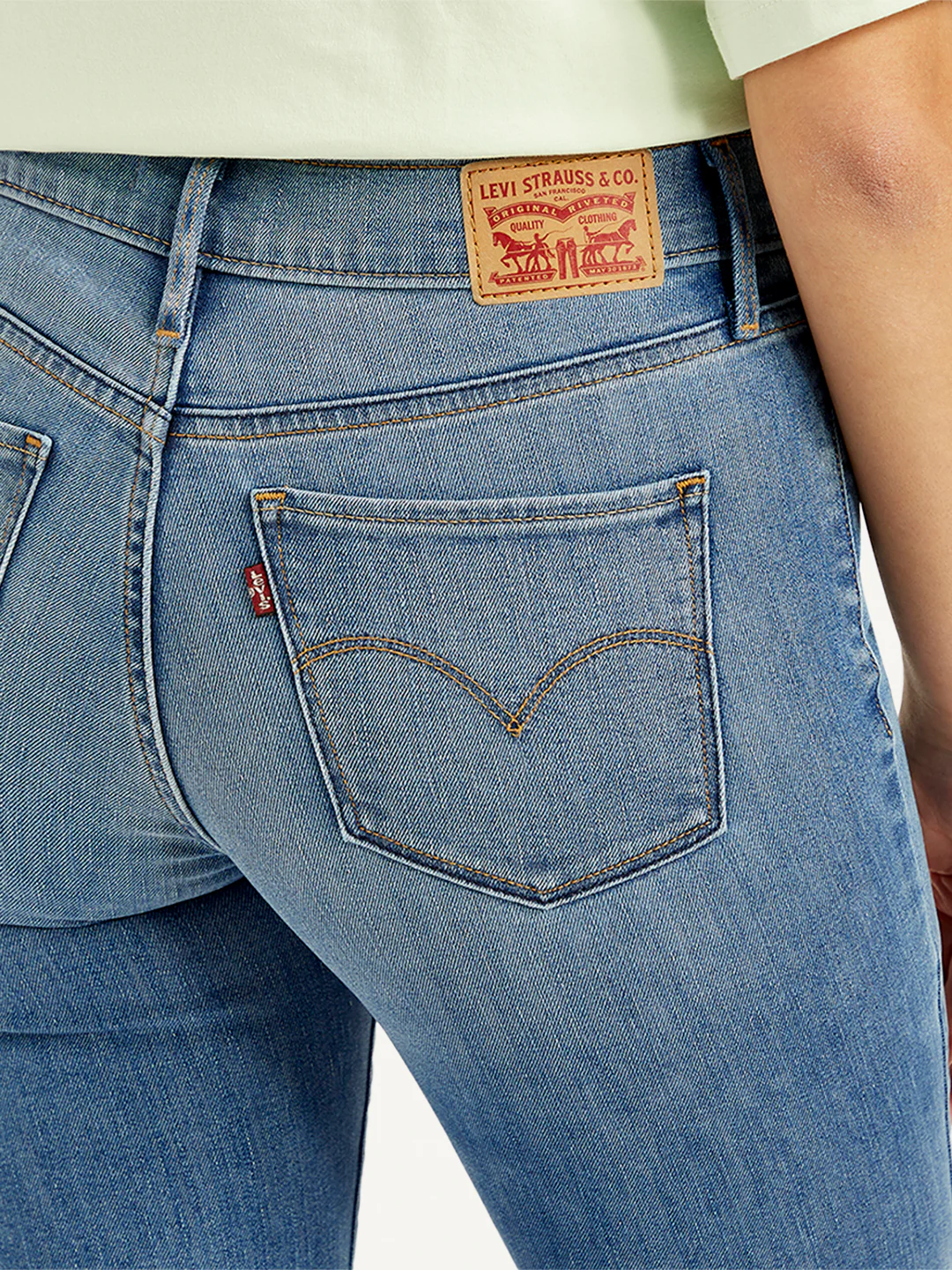 Women's 312 Blue Straight Fit Mid Rise Jeans - Image 5