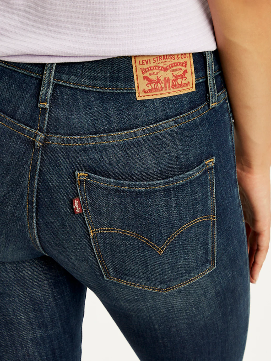 Women's 312 Blue Straight Fit Mid Rise Jeans - Image 5