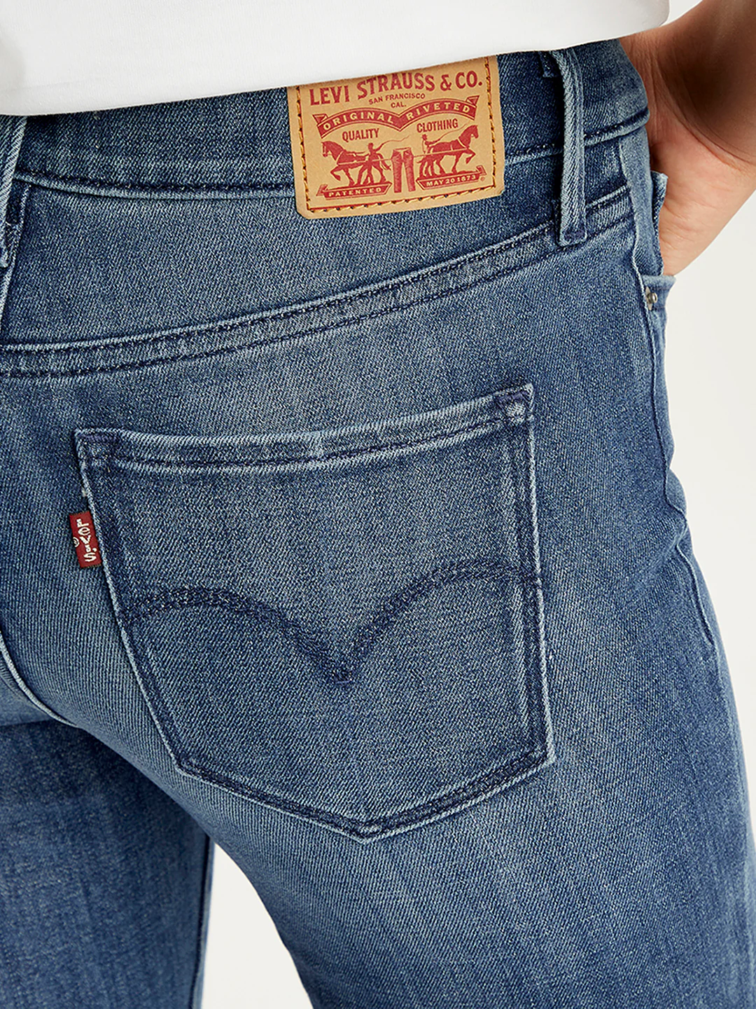 Women's 312 Blue Straight Fit Mid Rise Jeans - Image 4