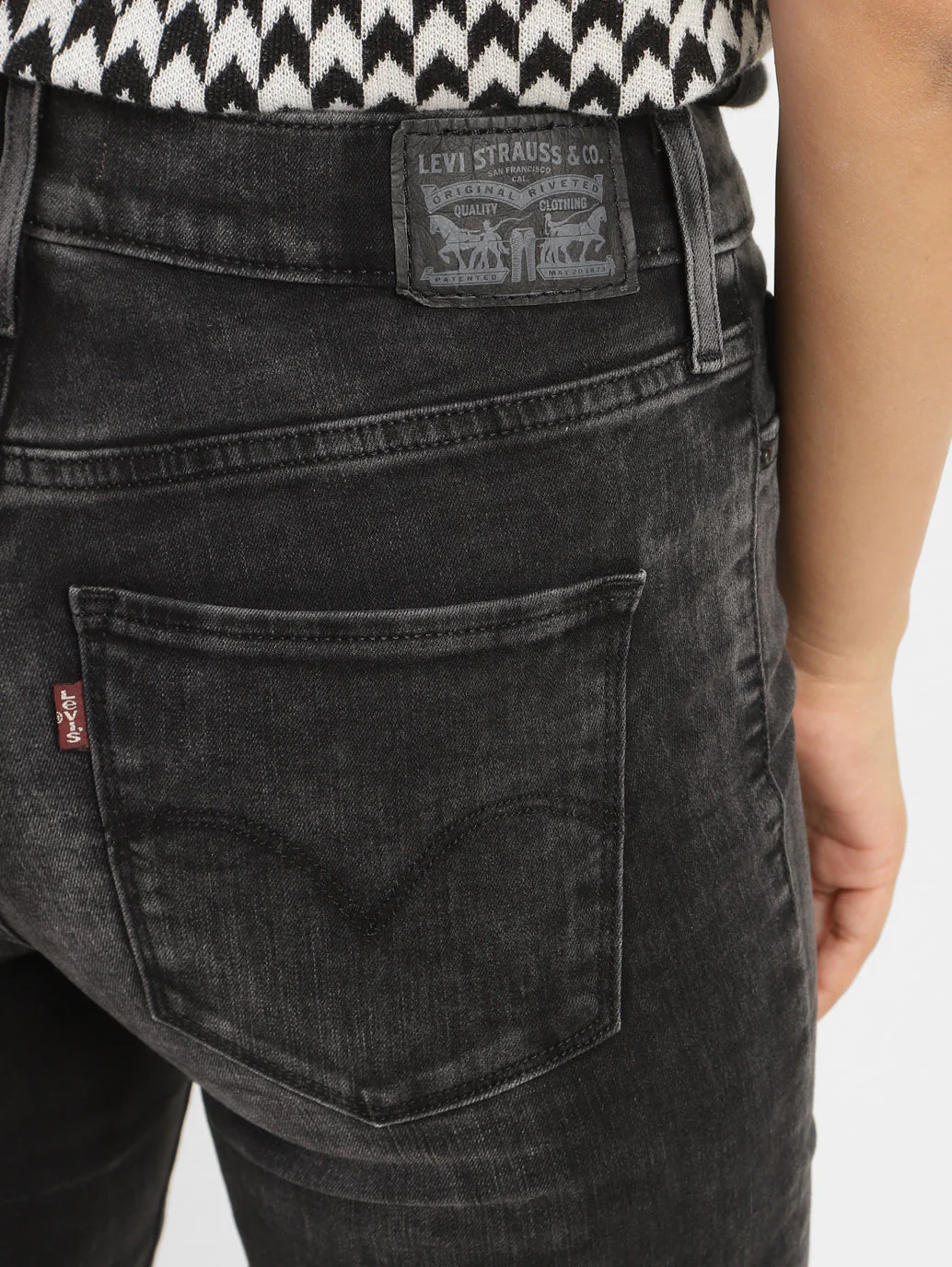 Women's 312 Black Straight Fit Mid Rise Jeans - Image 7