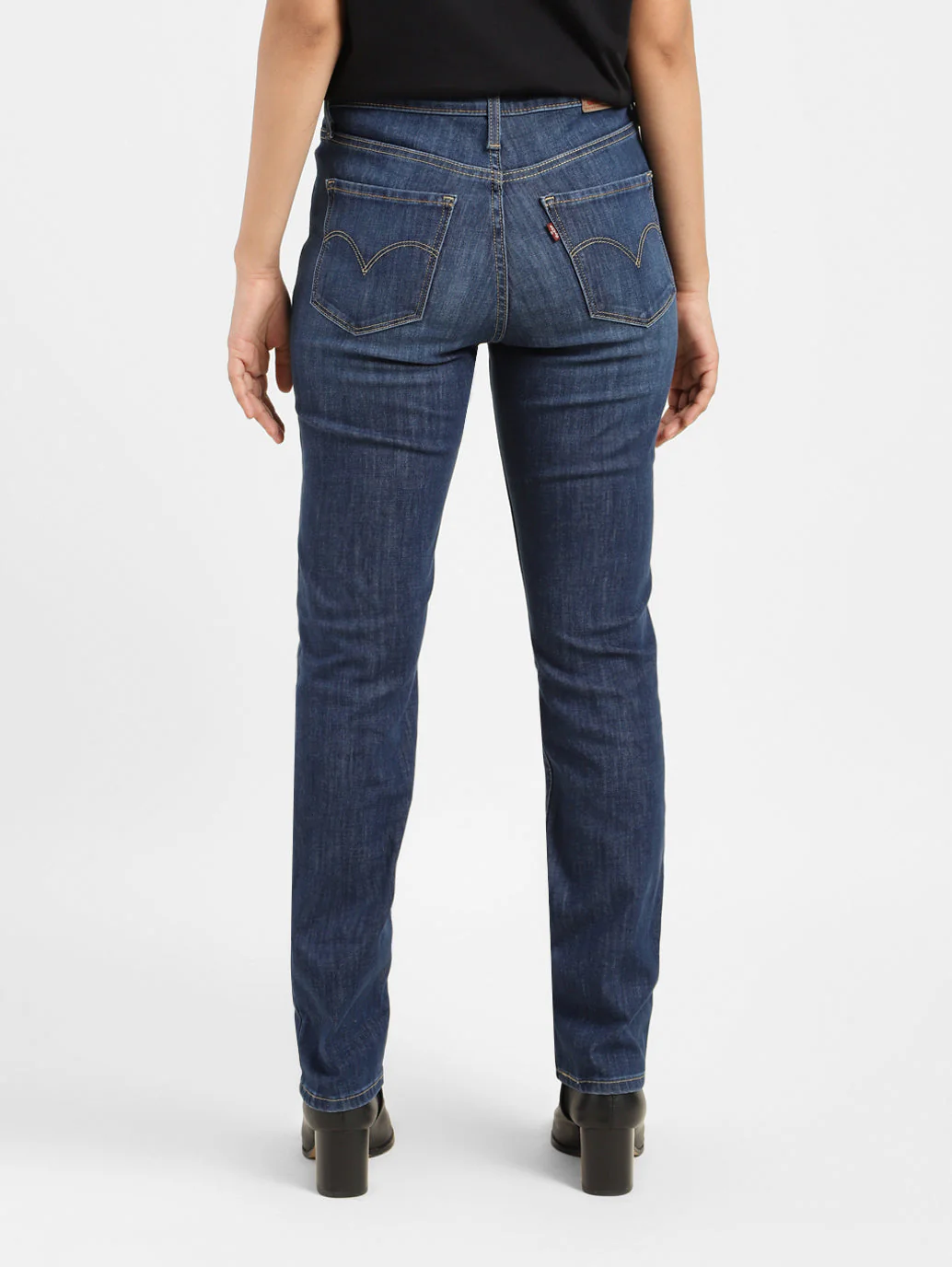Women's 312 Blue Straight Fit Mid Rise Jeans - Image 3