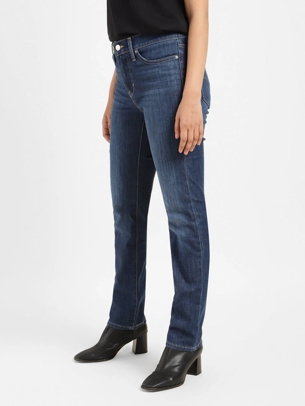 Women's 312 Blue Straight Fit Mid Rise Jeans - Image 6