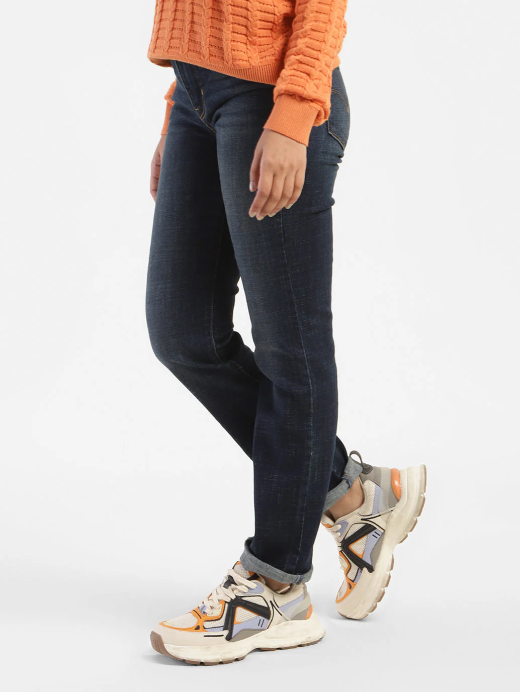 Women's 312 Blue Straight Fit Mid Rise Jeans - Image 4