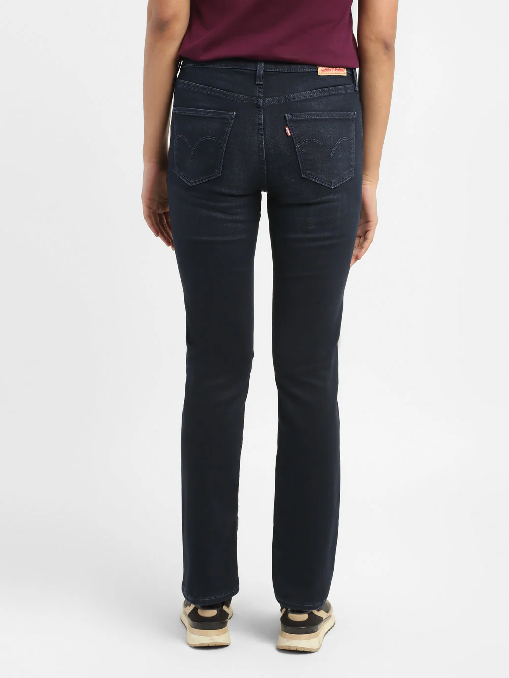Women's 312 Blue Straight Fit Mid Rise Jeans - Image 3