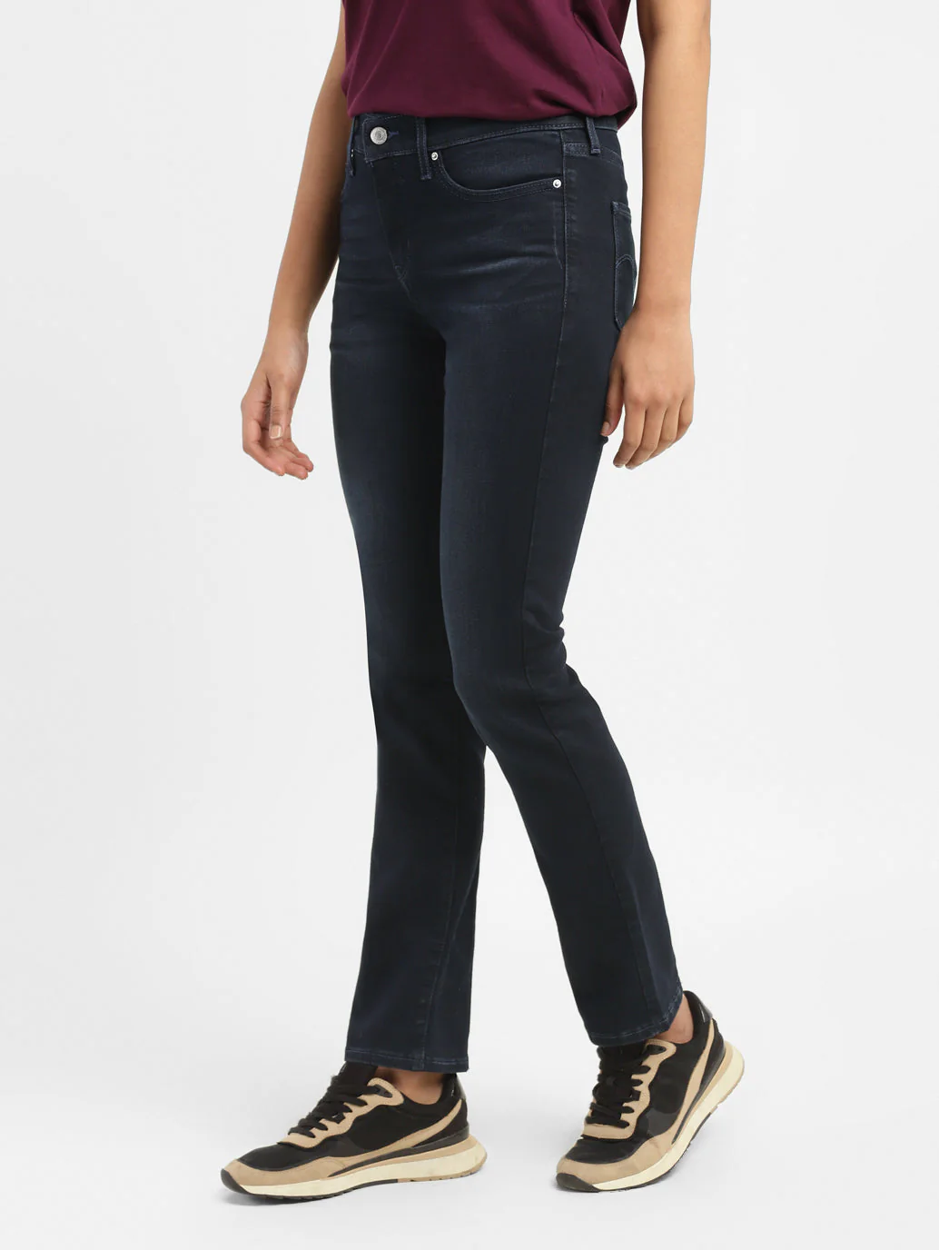 Women's 312 Blue Straight Fit Mid Rise Jeans - Image 4