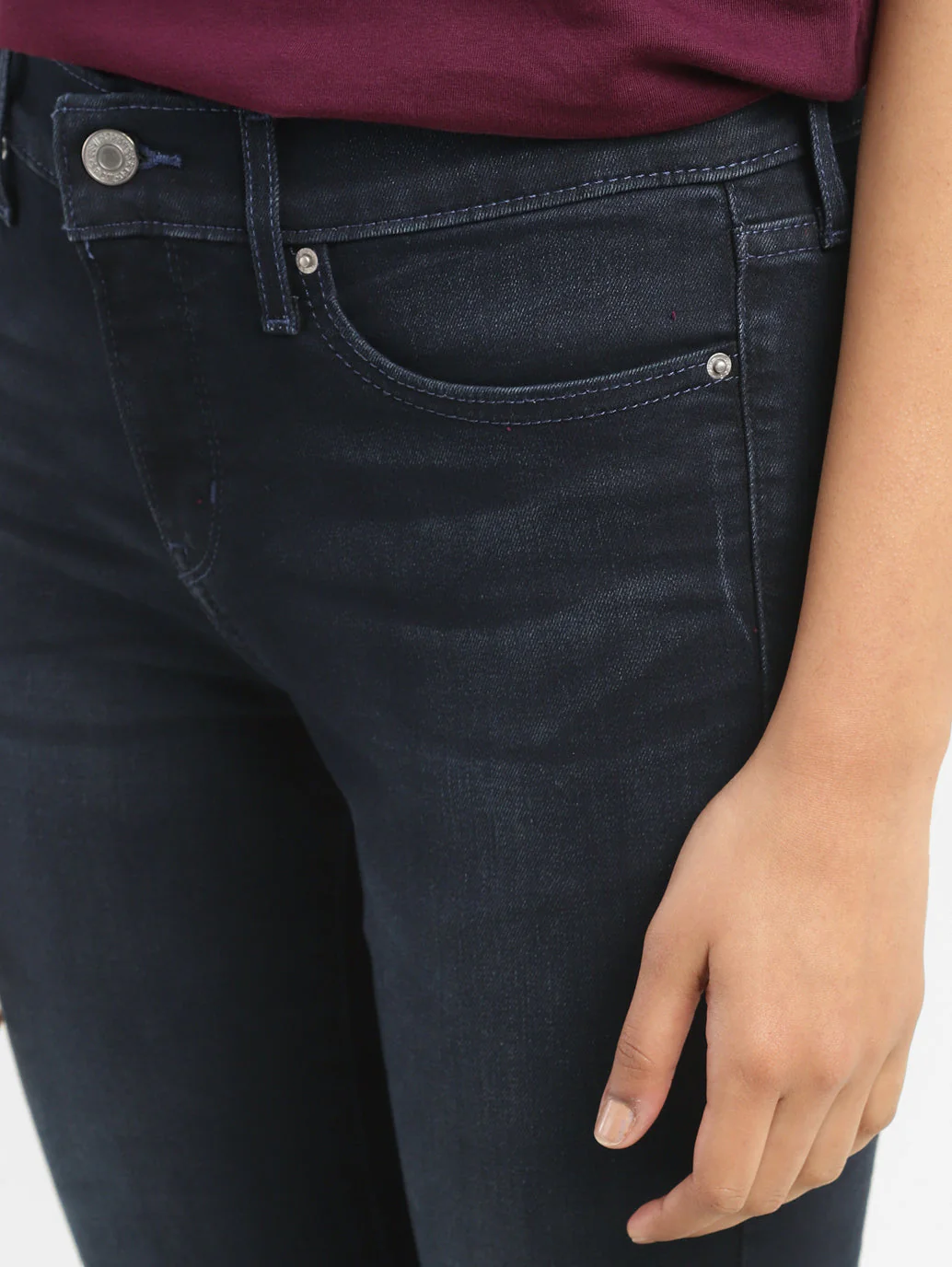 Women's 312 Blue Straight Fit Mid Rise Jeans - Image 6