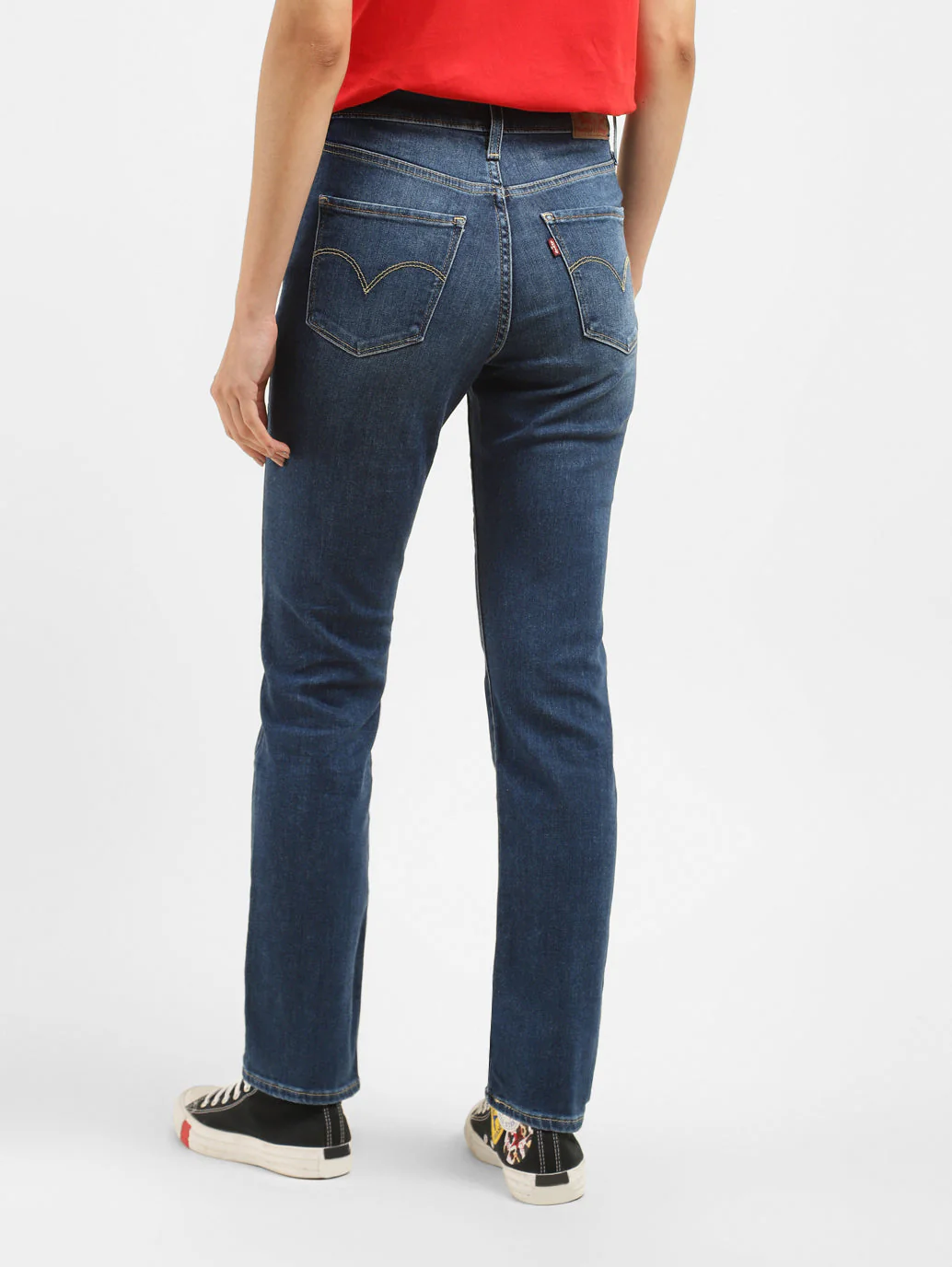 Women's 312 Blue Straight Fit Mid Rise Jeans - Image 3