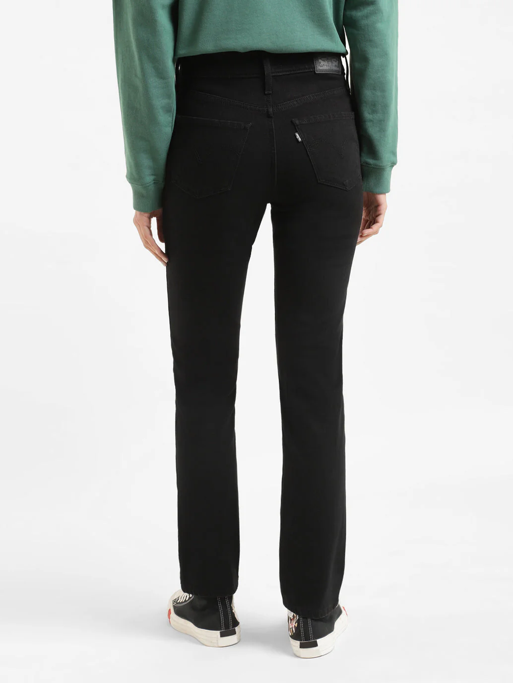 Women's 312 Black Straight Fit Mid Rise Jeans - Image 3