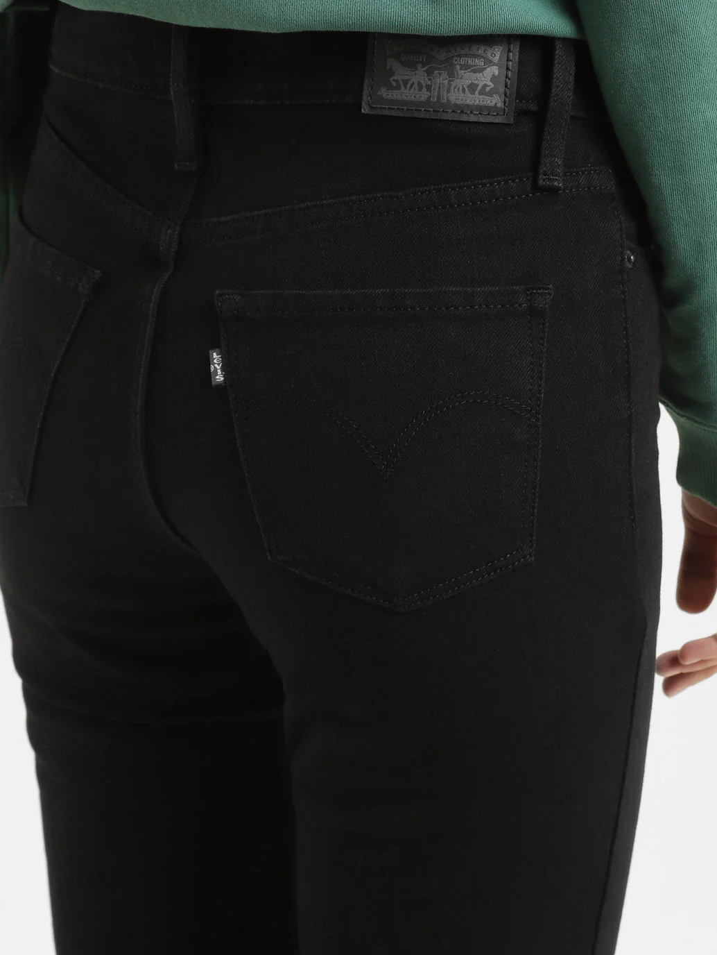 Women's 312 Black Straight Fit Mid Rise Jeans - Image 6
