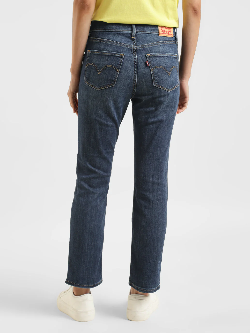 Women's 312 Blue Straight Fit Mid Rise Jeans - Image 3