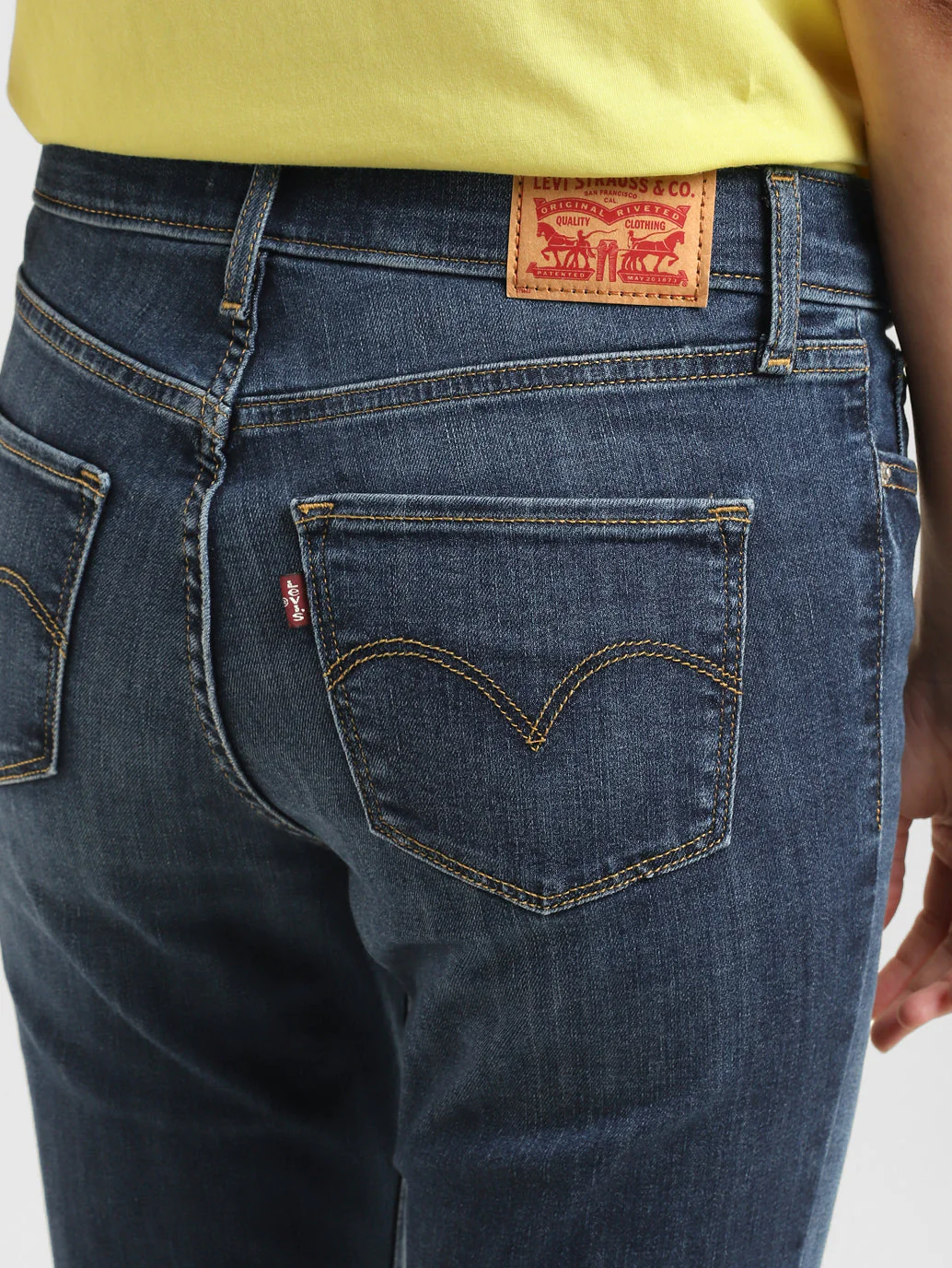 Women's 312 Blue Straight Fit Mid Rise Jeans - Image 6
