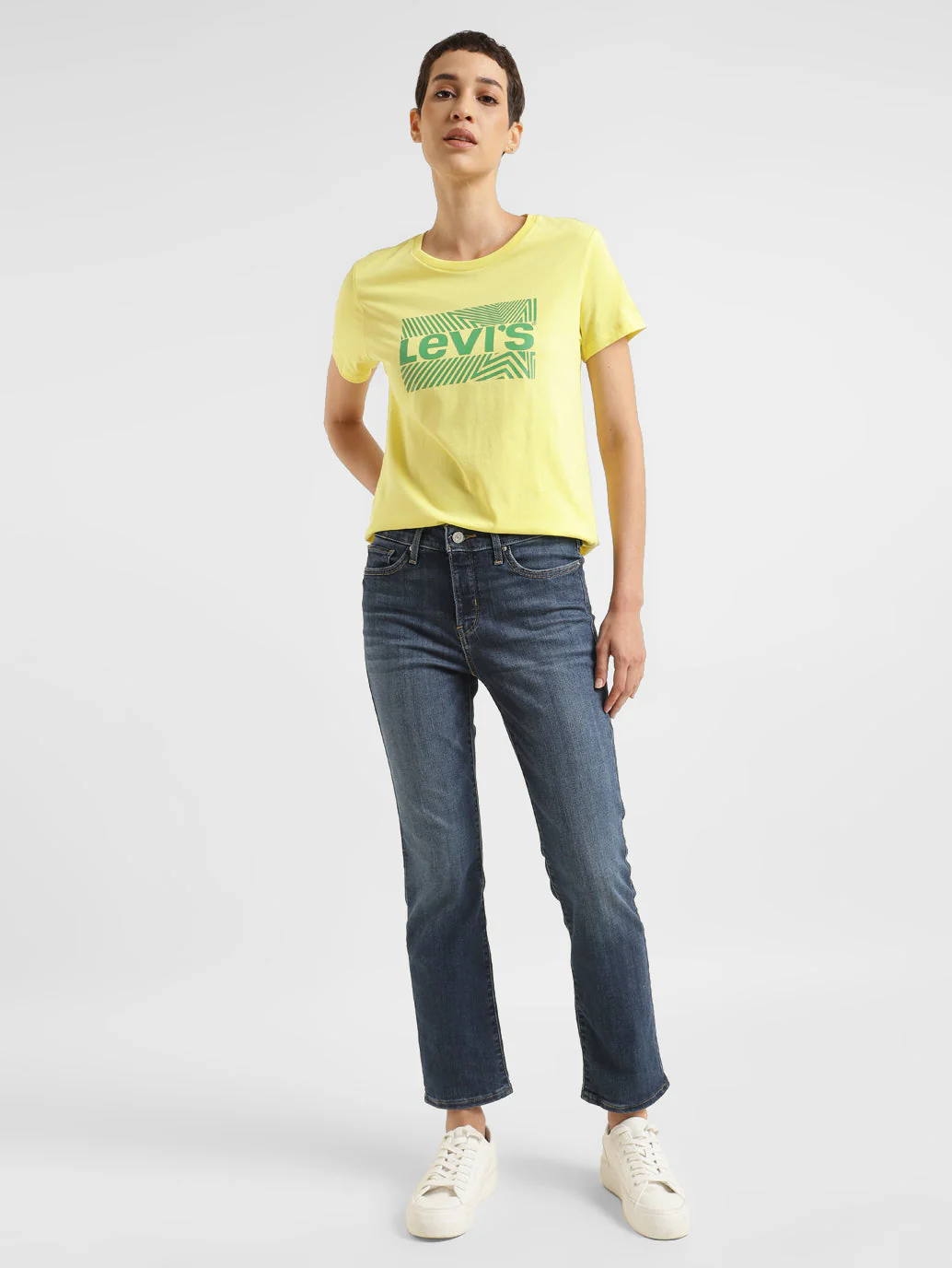 Women's 312 Blue Straight Fit Mid Rise Jeans - Image 7