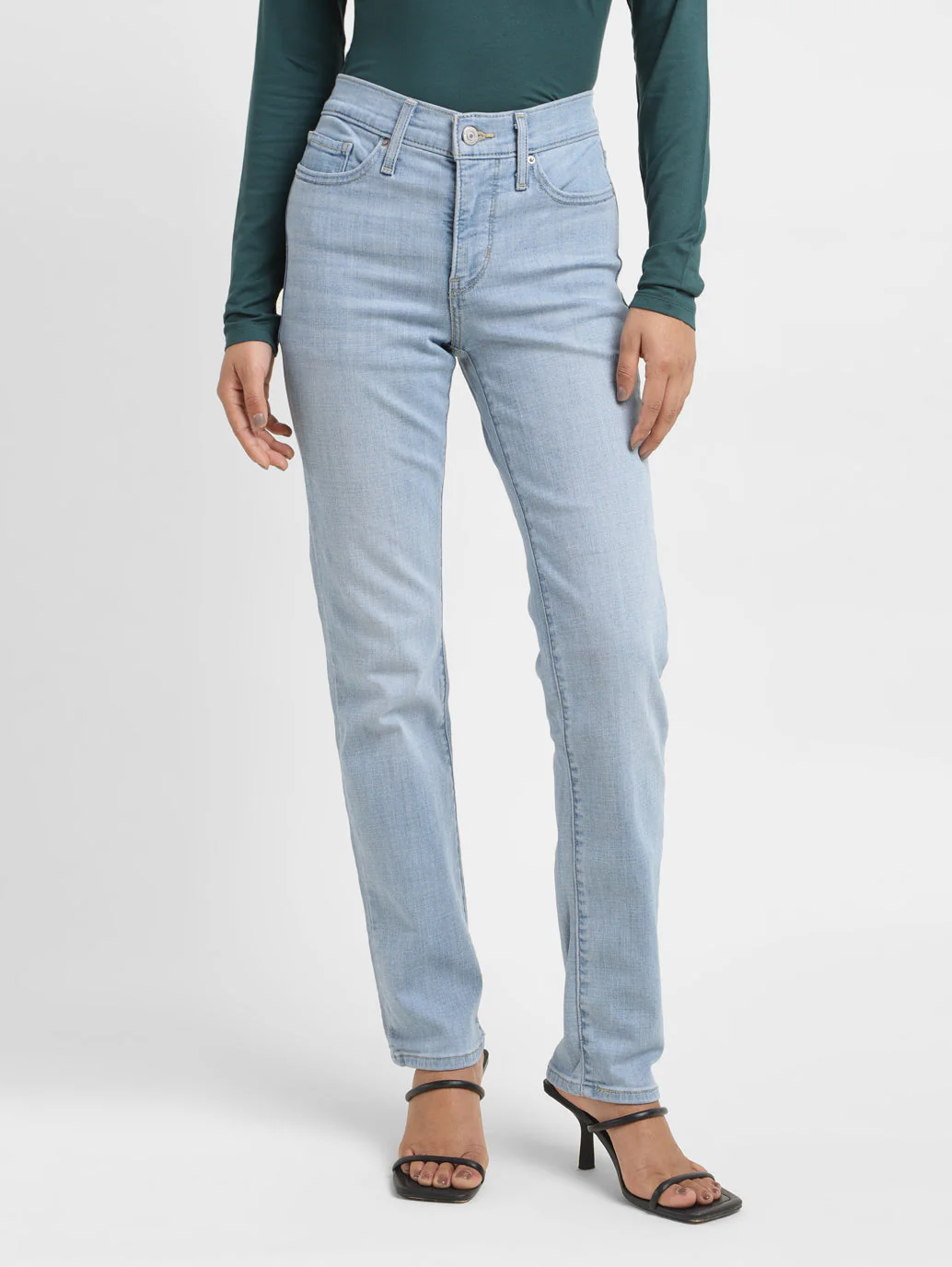 Women's 312 Blue Straight Fit Mid Rise Jeans