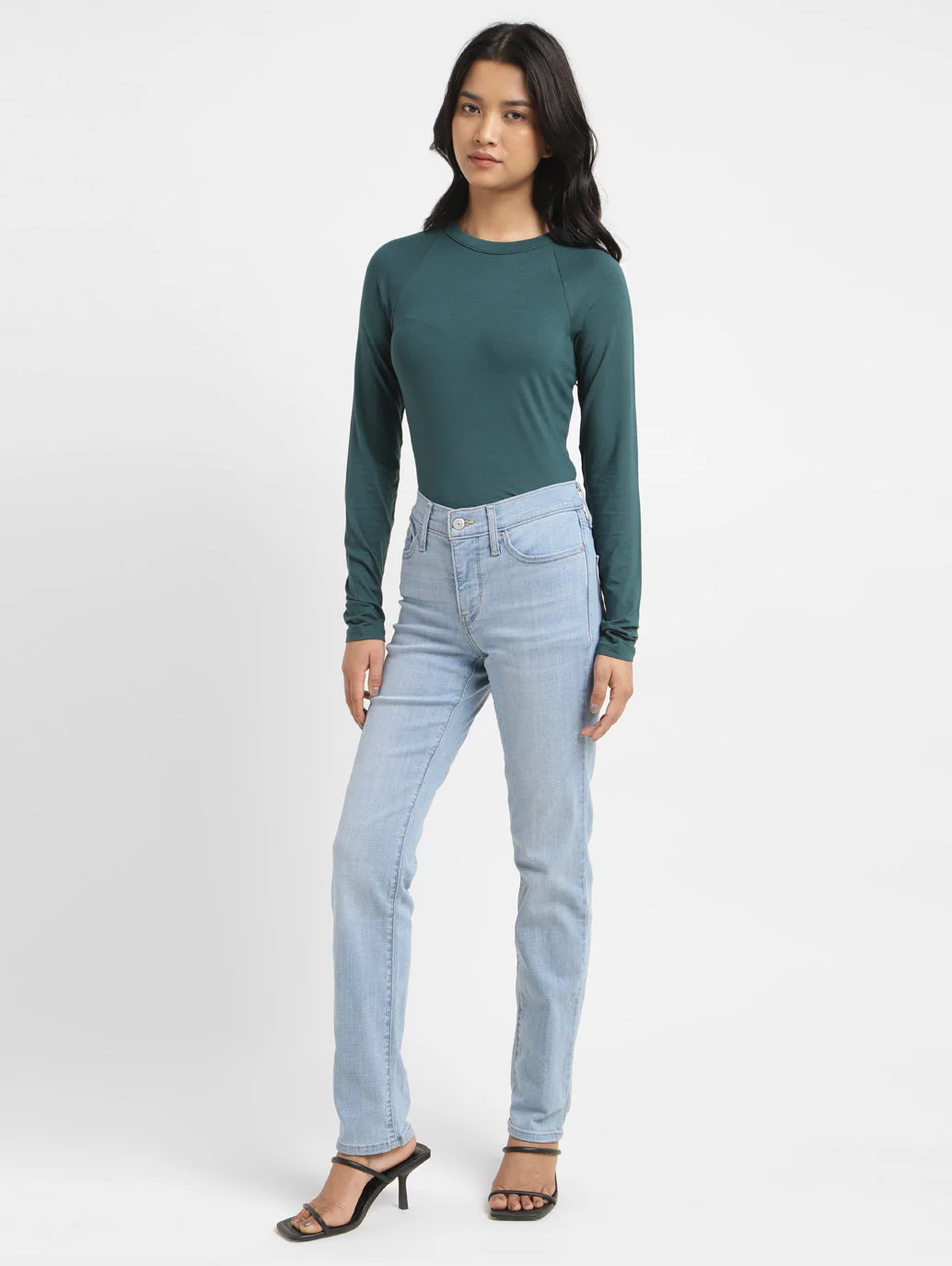 Women's 312 Blue Straight Fit Mid Rise Jeans - Image 2